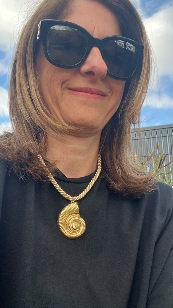 Collier escargot doré "Malte"