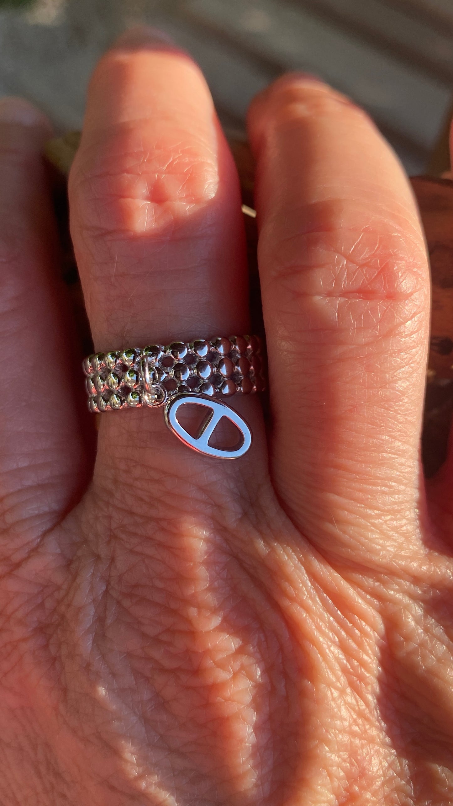 Bague argentée "Médaillon"