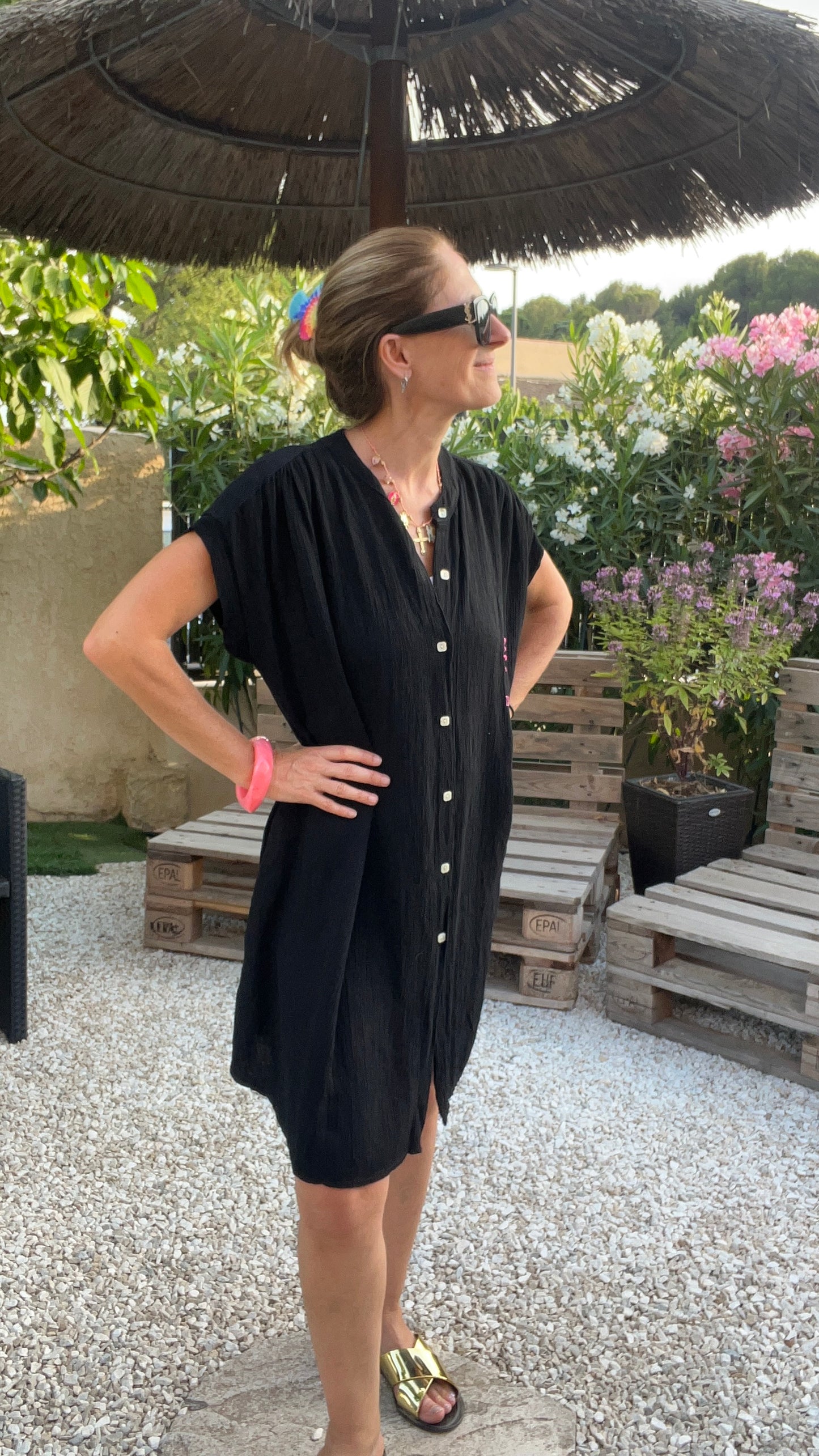 robe noire "SOLEIL"