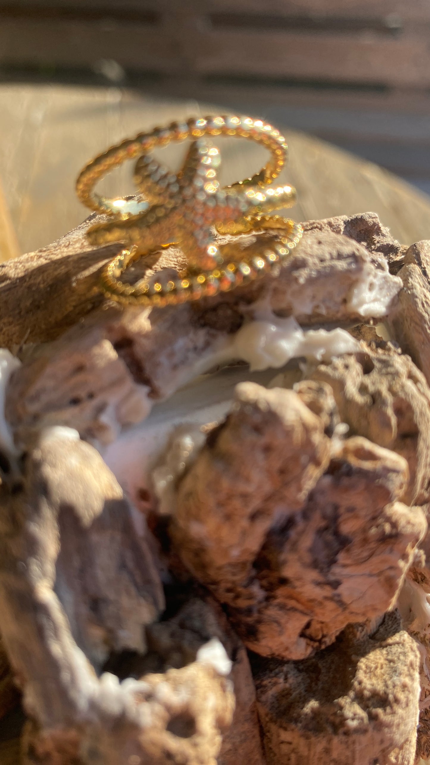 Bague doré "étoile de mer"