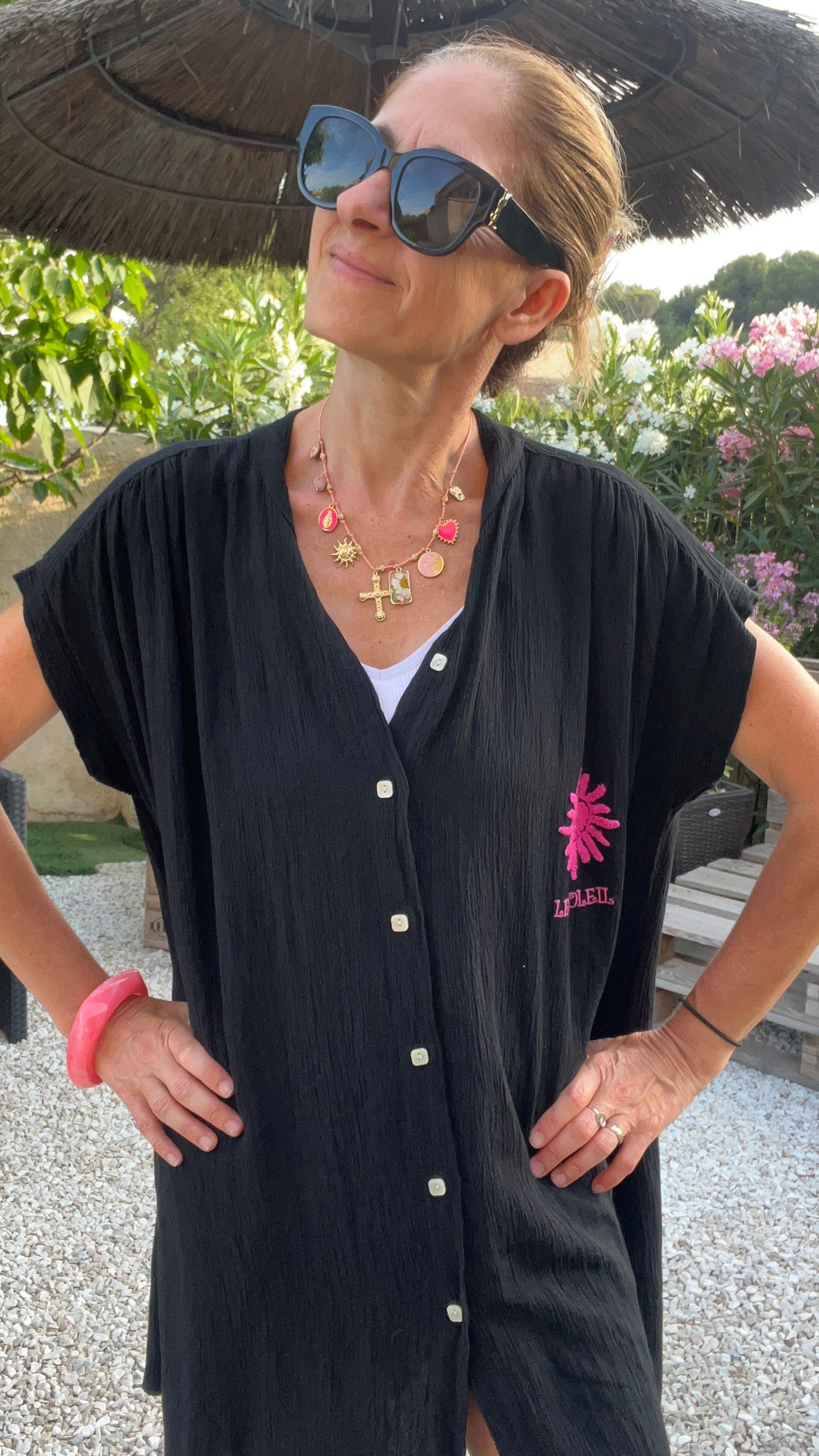 robe noire "SOLEIL"
