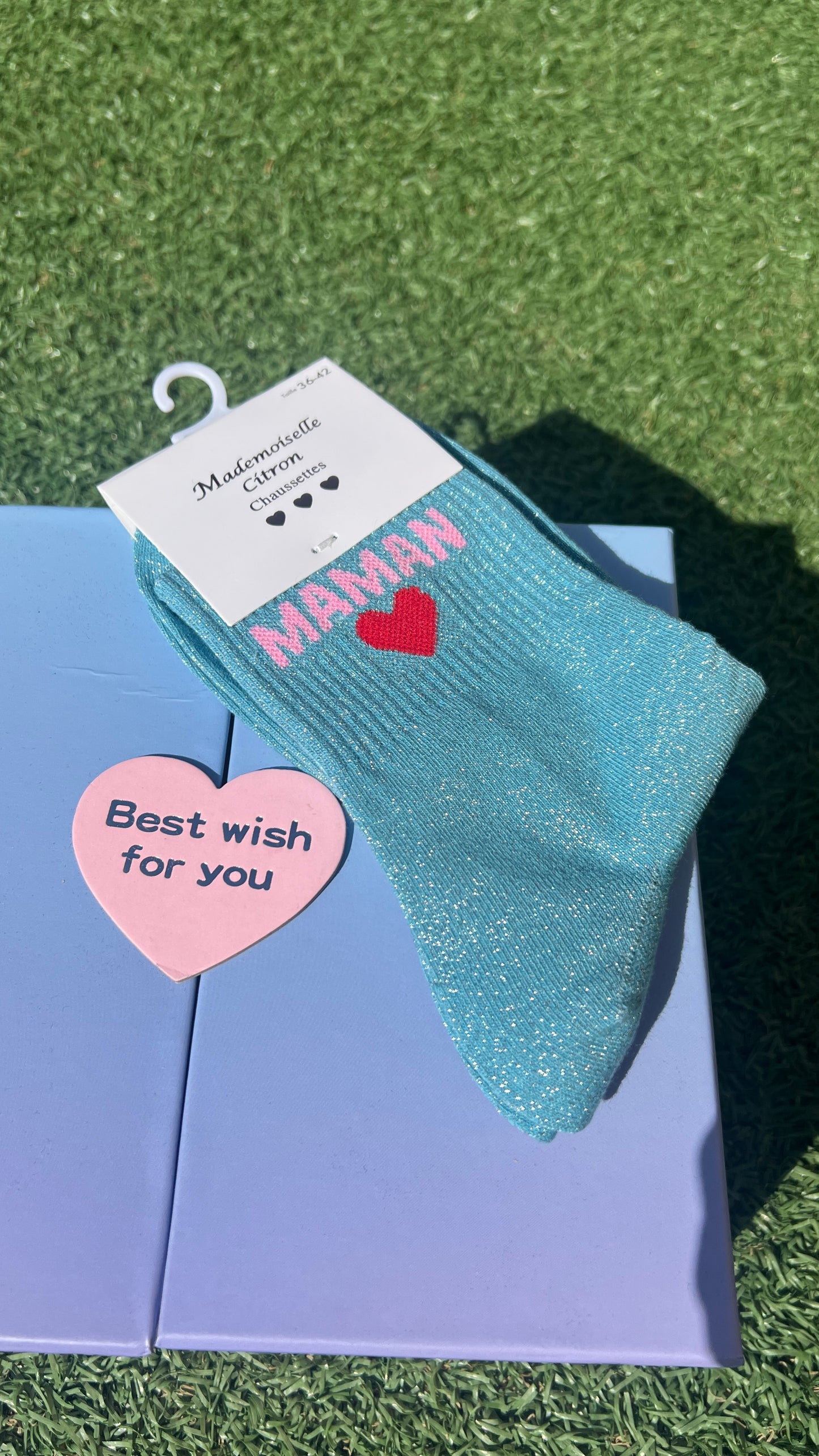 CHAUSSETTES PAILLETTES "MAMAN"