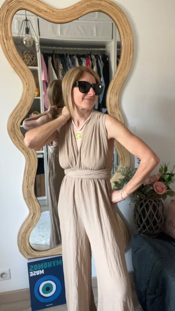 Combi-pantalon beige "IVANA"