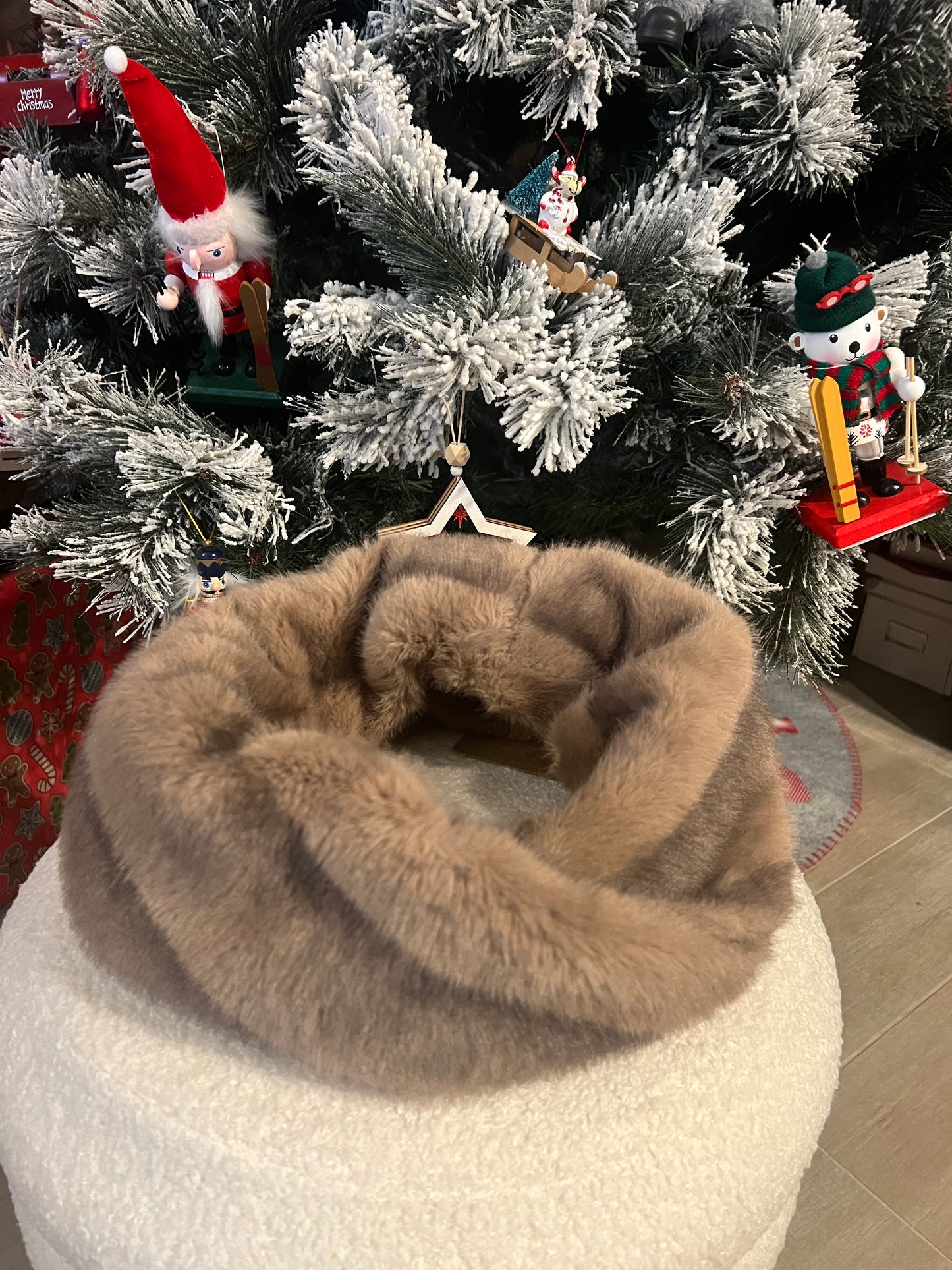 TOUR DE COU TAUPE FOURRURE