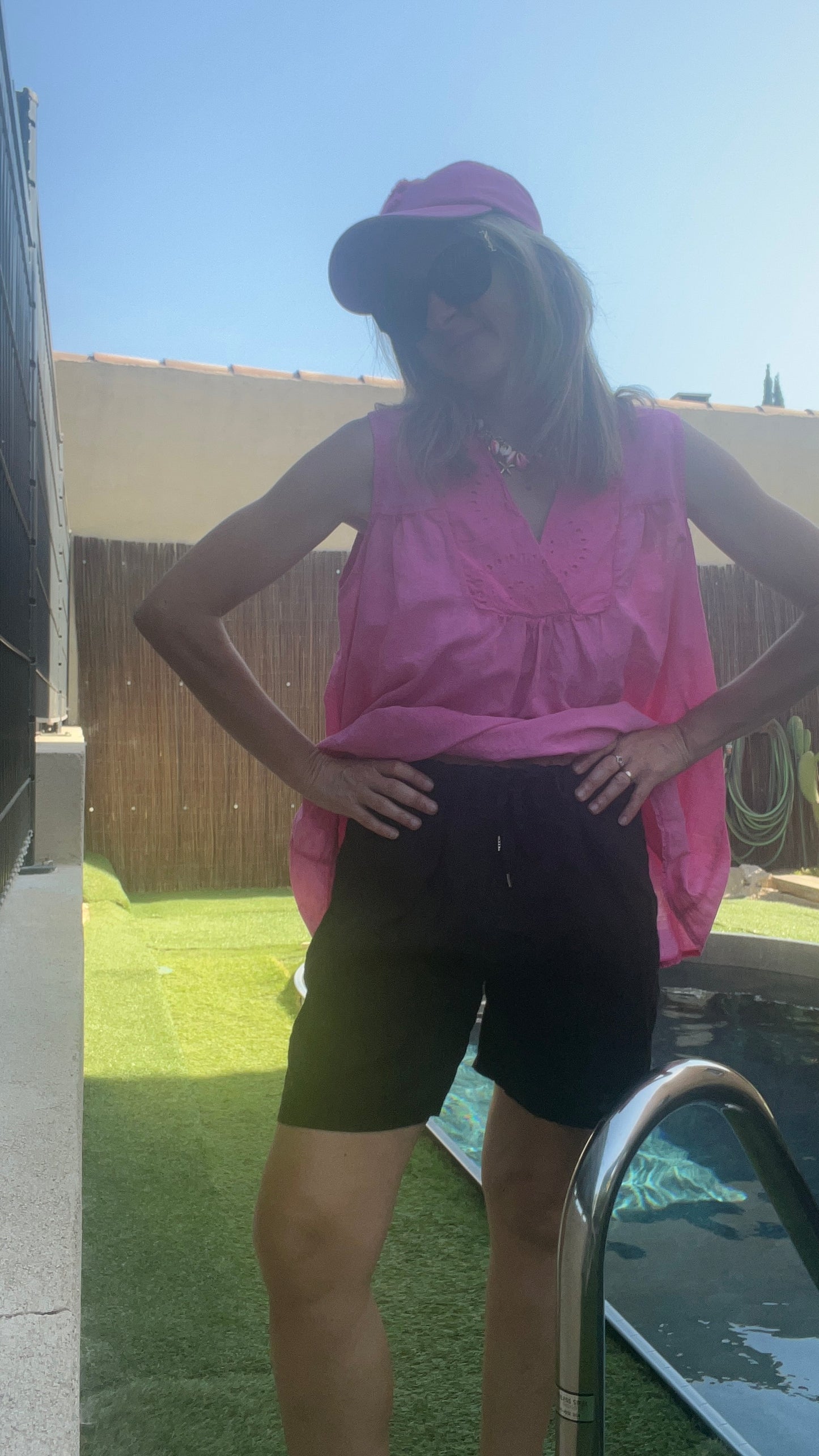 Chemisier/Tunique sans manches fuchsia " VEA"