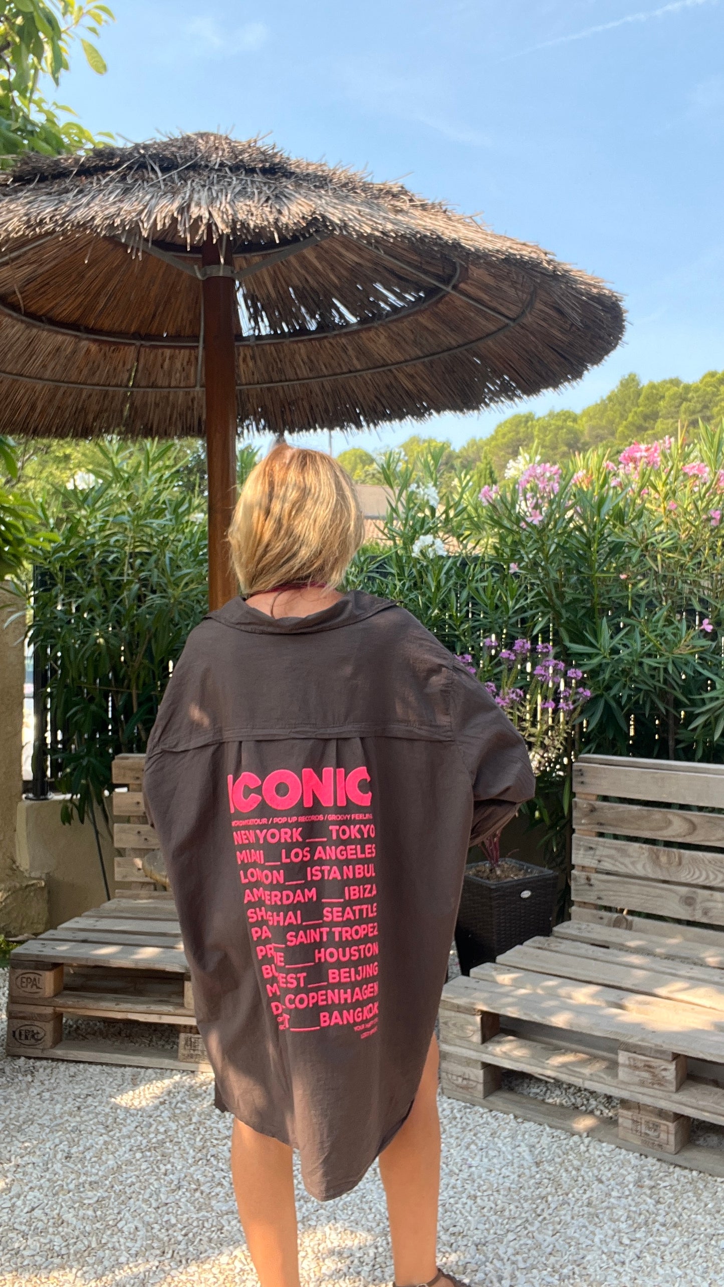 ROBE CHEMISE CHOCOLAT "ICONIQUE"