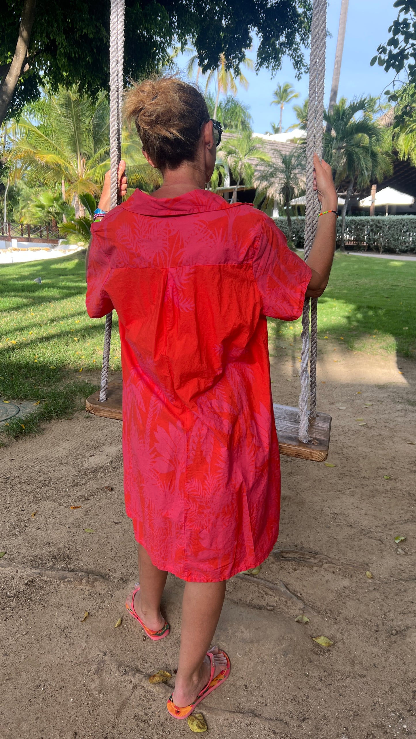 Robe orange & fuchsia "TROPIC"