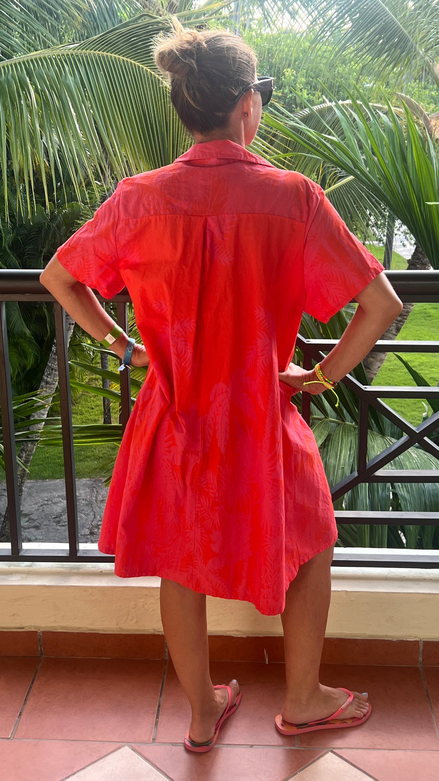 Robe orange & fuchsia "TROPIC"