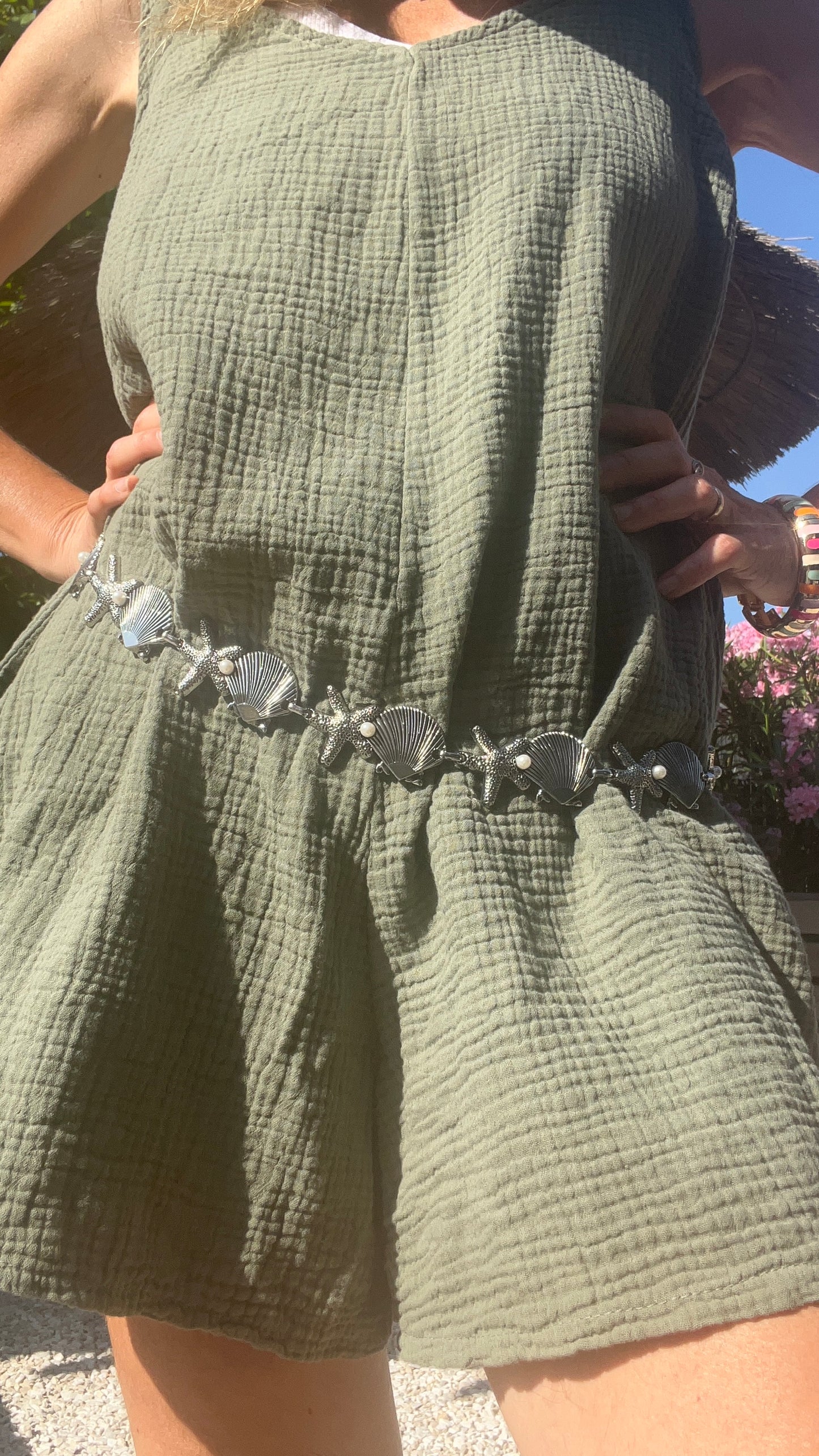 Ceinture bijoux argenté "SIRENA"