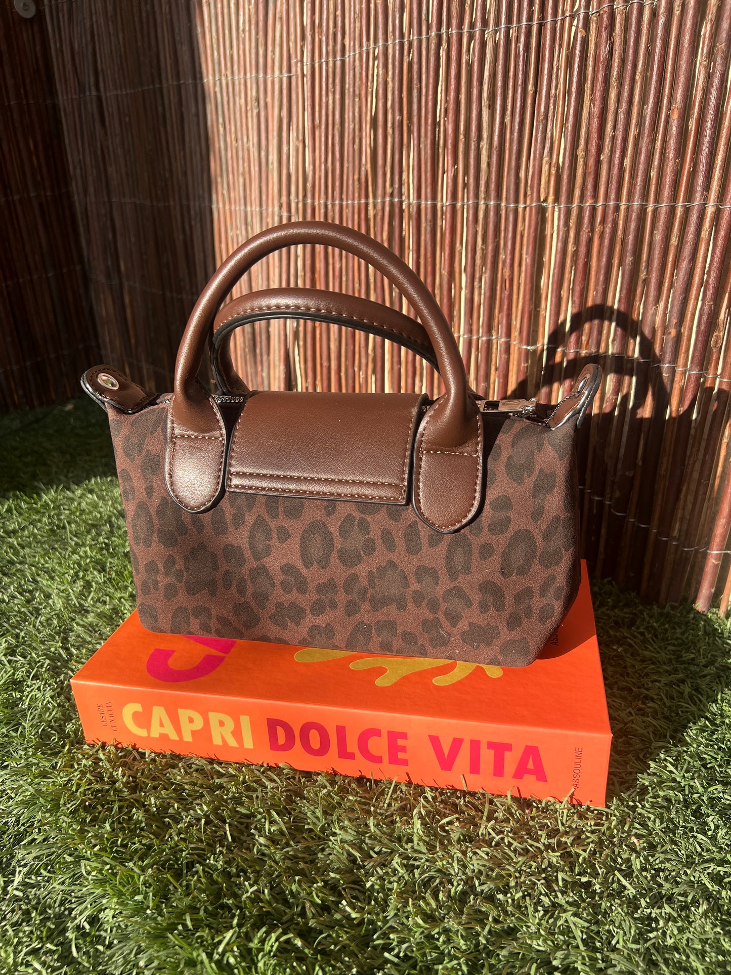 Mini sac léopard "Chocolat