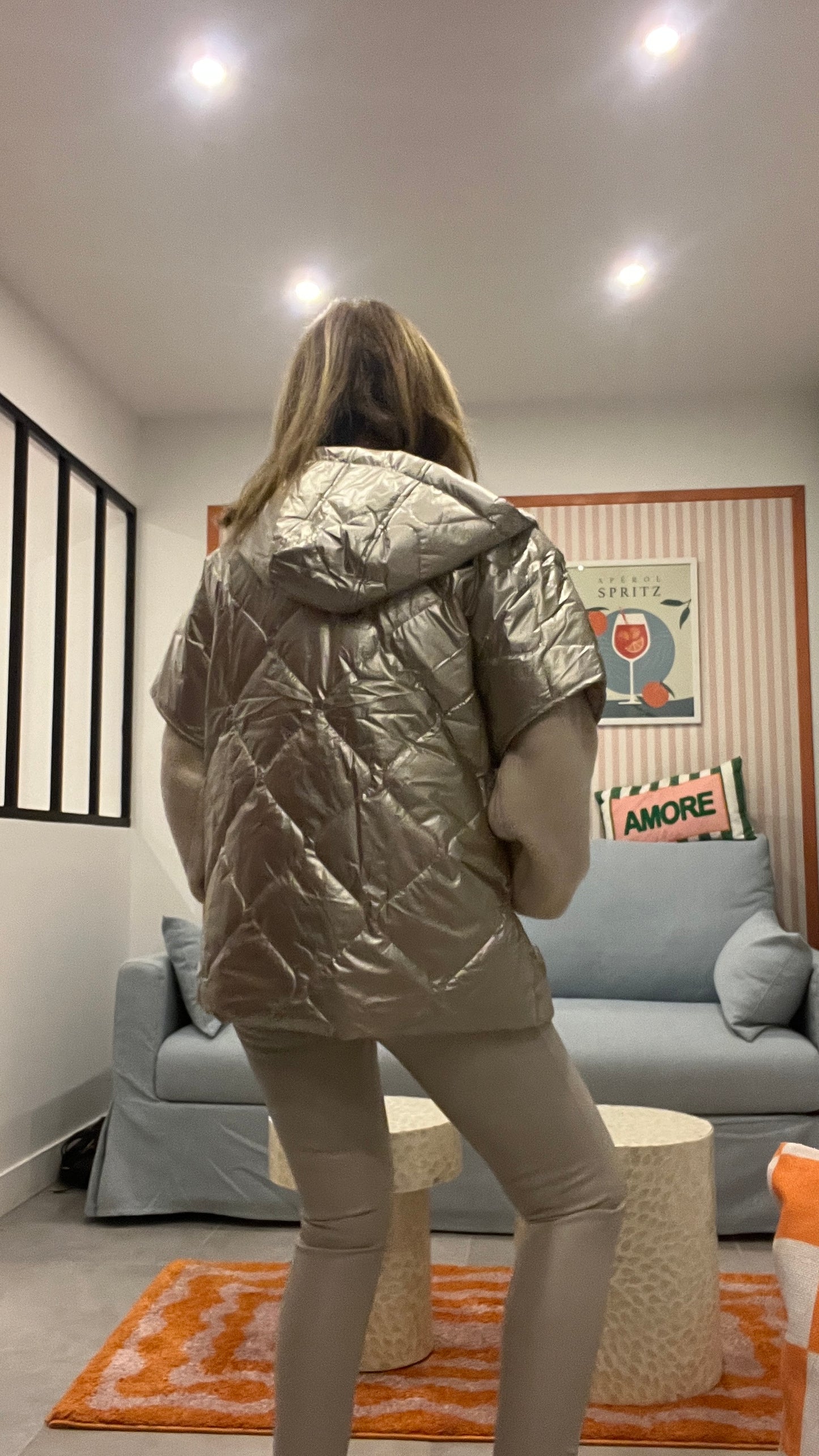 VESTE SANS MANCHES MATELASSEE GOLD