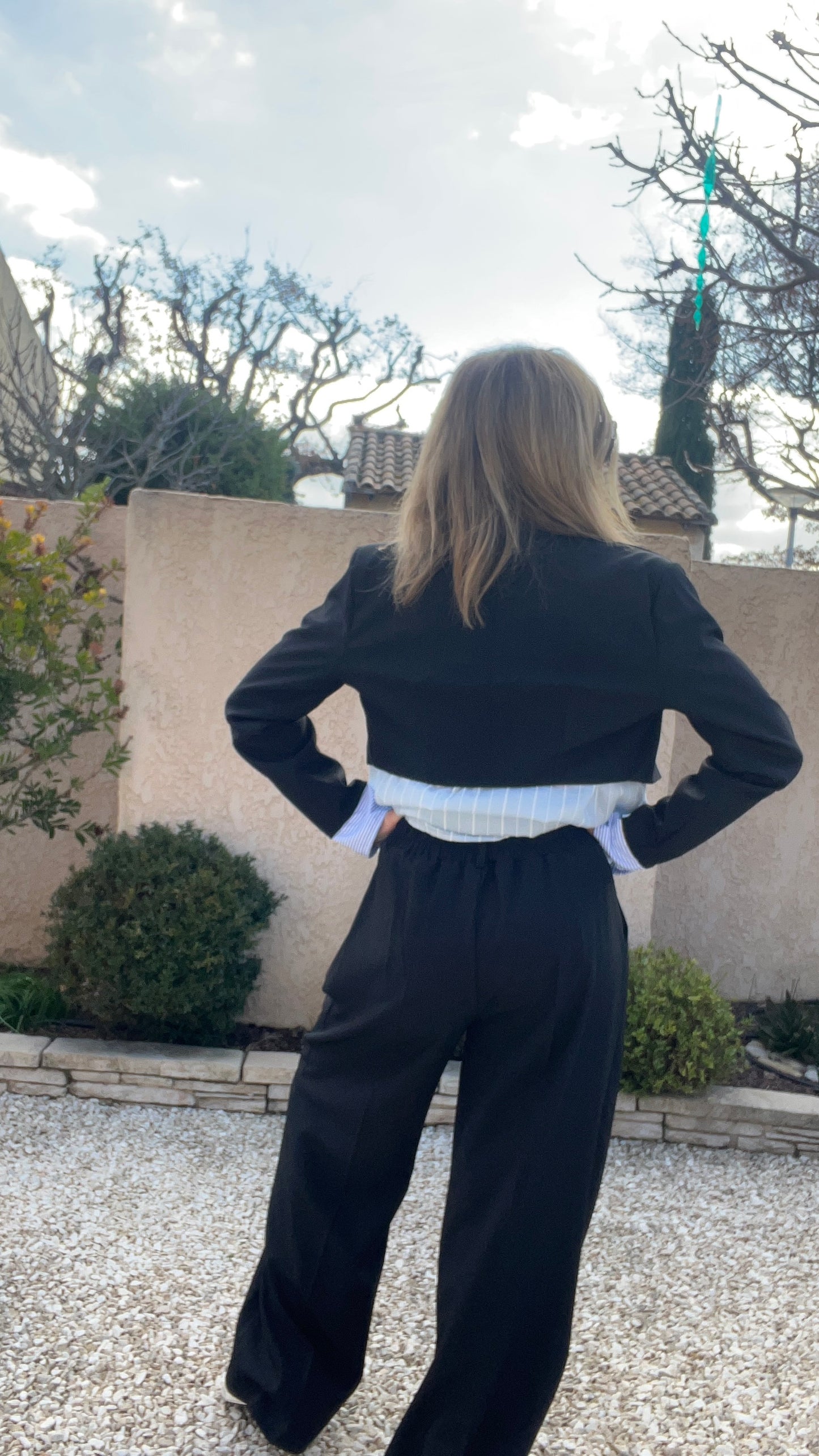 ENSEMBLE PANTALON NOIR "CAMILLA"