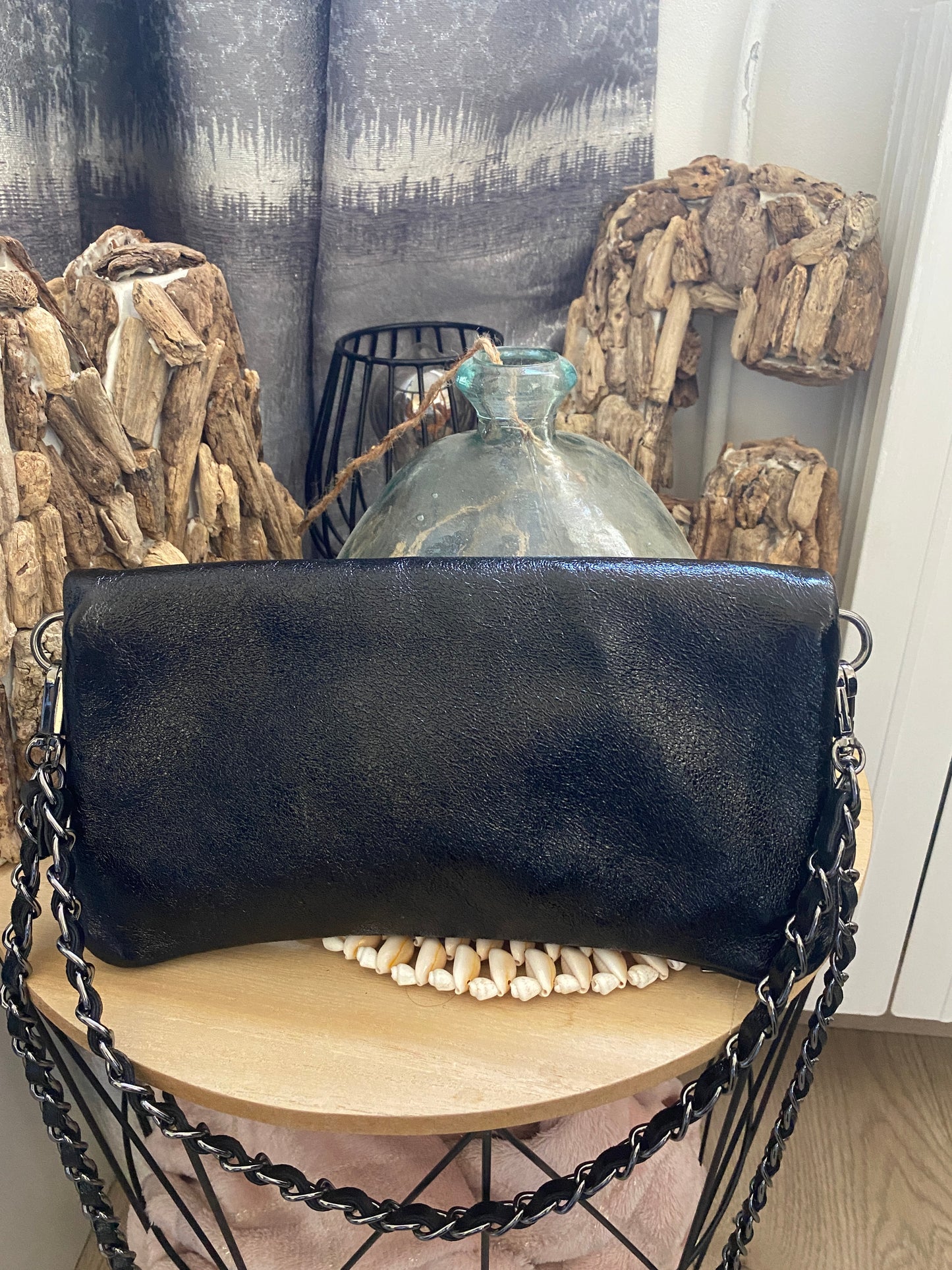 Pochette noir "Nina"