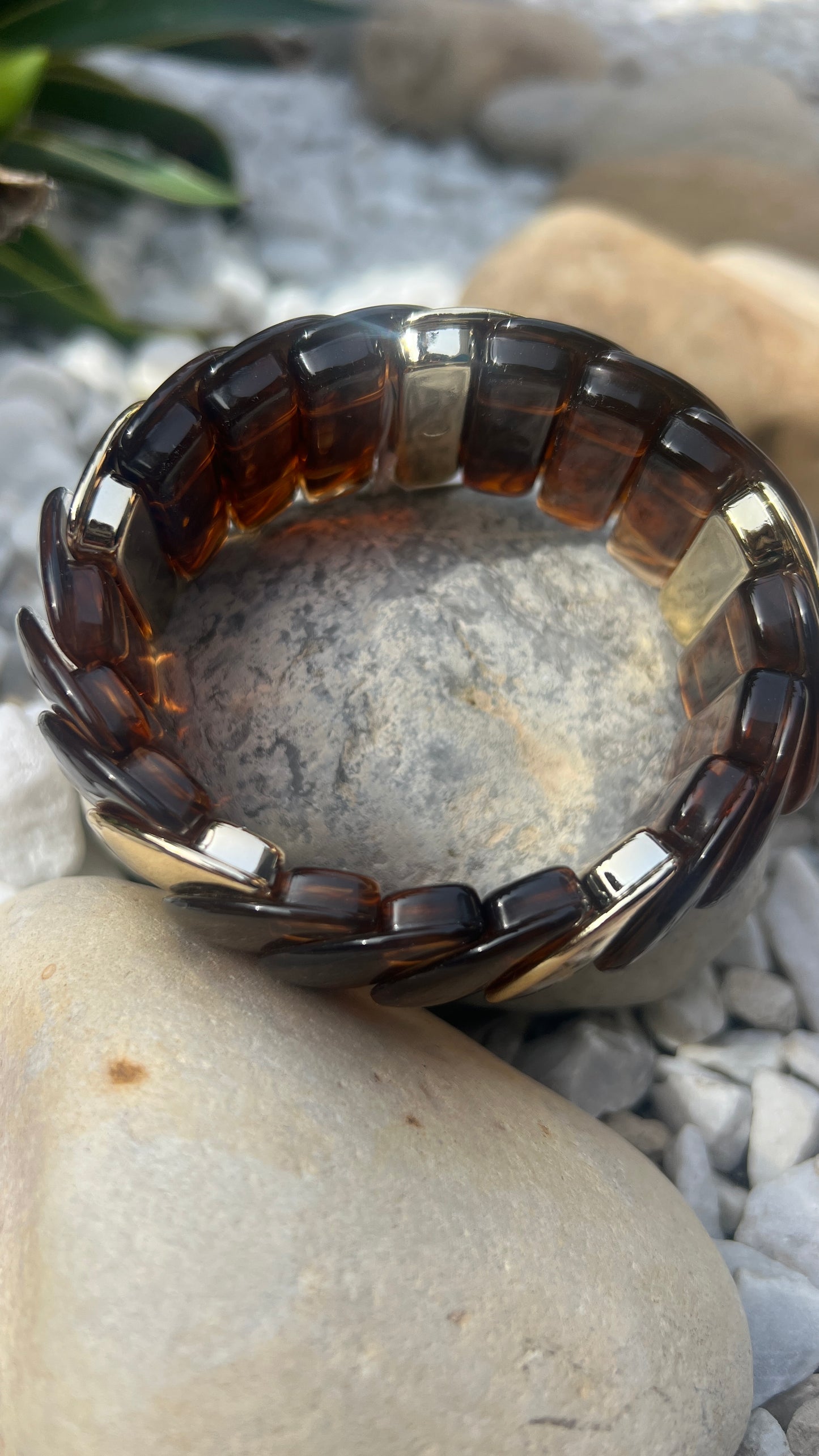 BRACELET OCRE/DORE "ECAILLES"