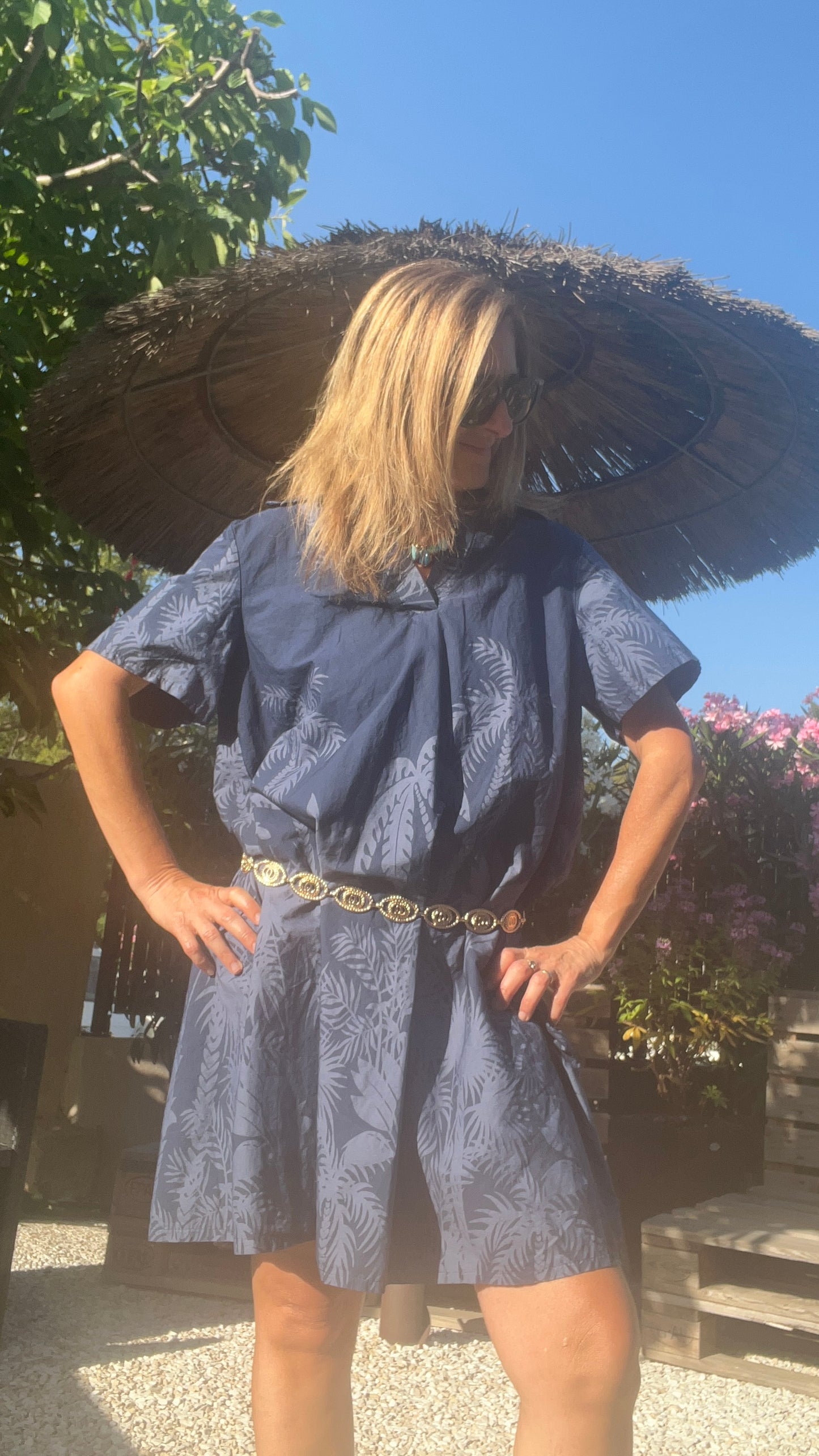 Robe bleu jean & marine "TROPIC"