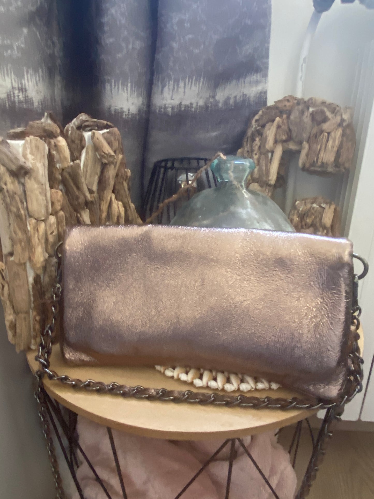 Pochette beige doré "Nina"