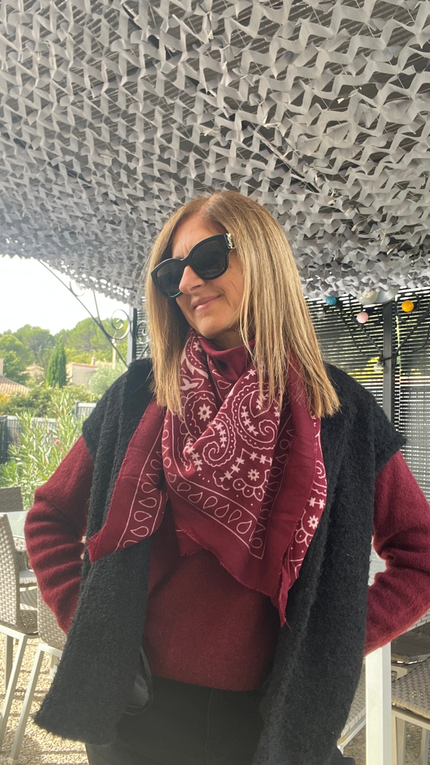 FOULARD GRAND CARRE "BANDANA"