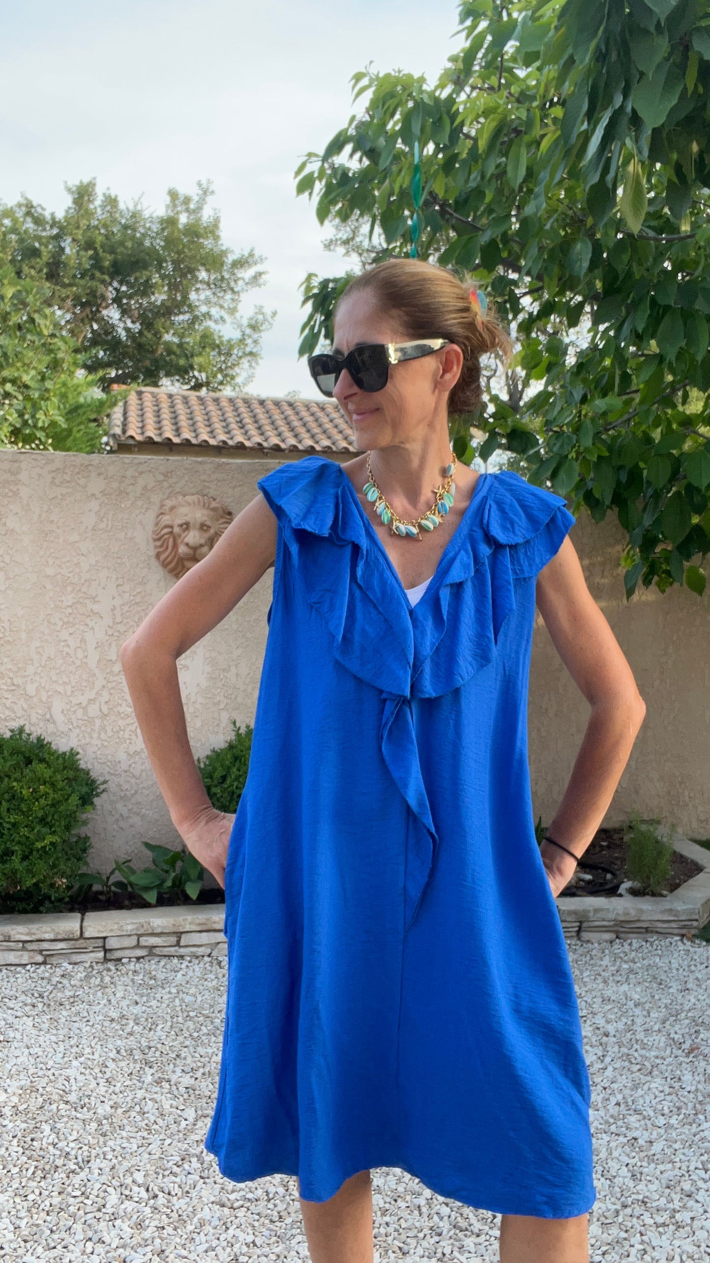Robe bleu "MYKONOS"