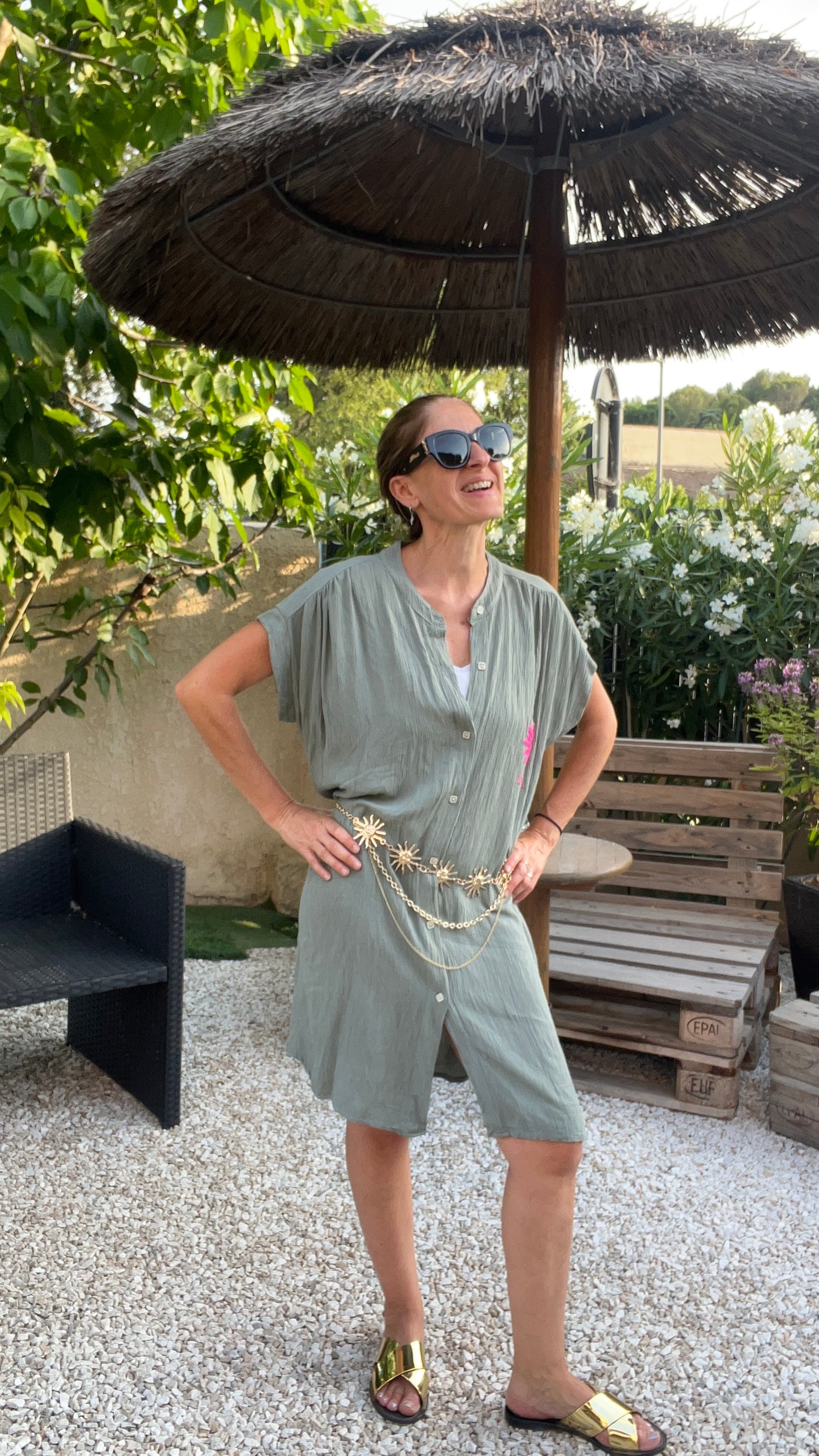 robe kaki "SOLEIL"