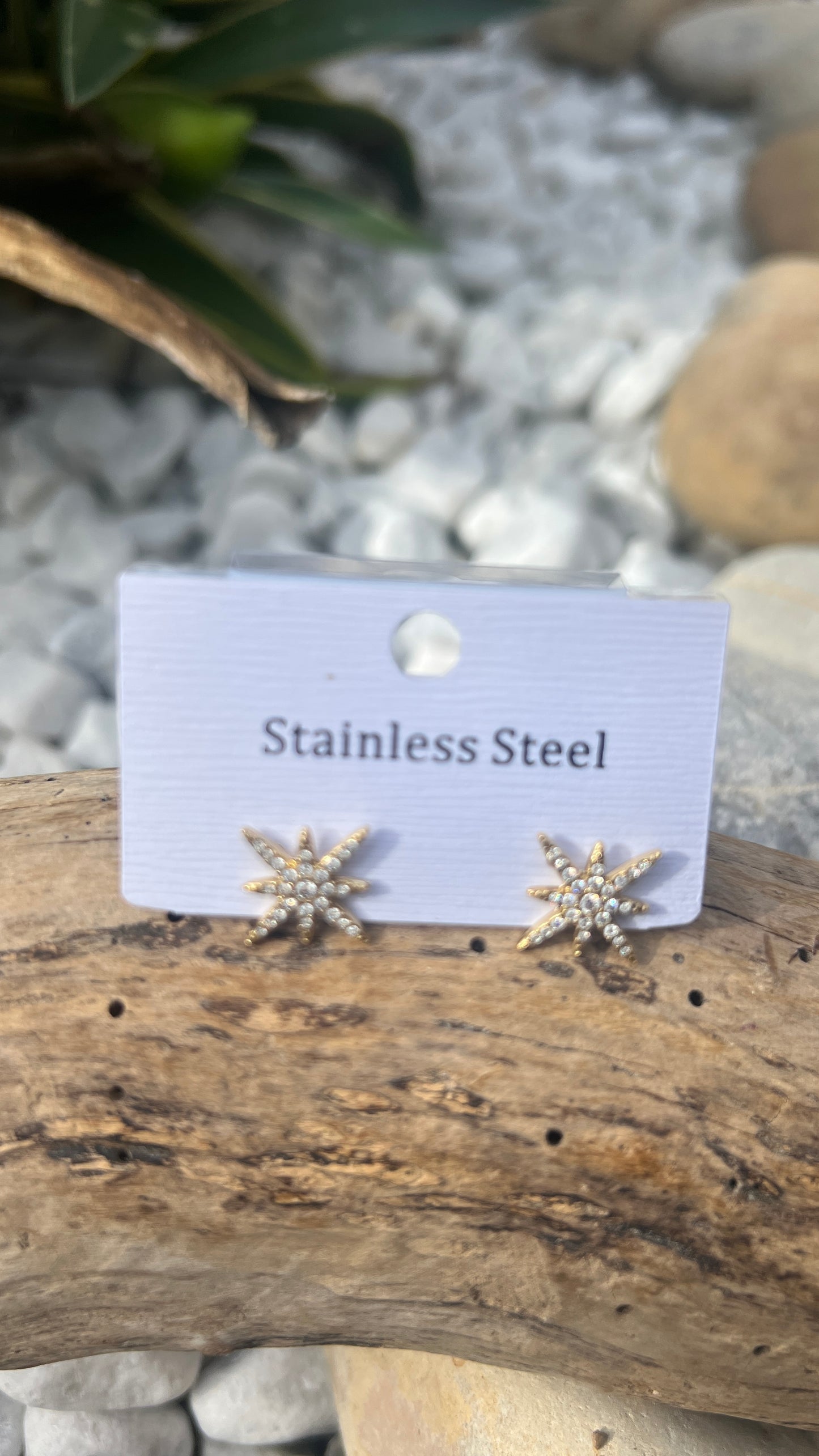 BOUCLES D'OREILLES DOREES "METEORITES"