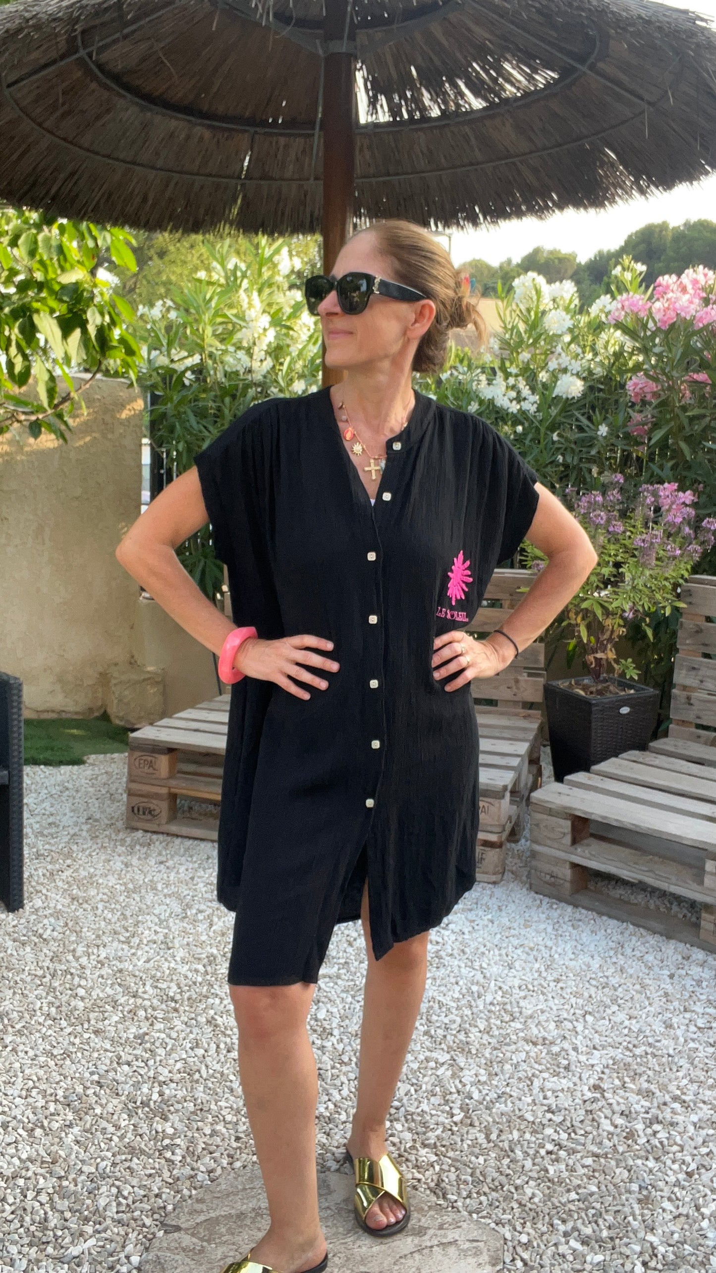 robe noire "SOLEIL"