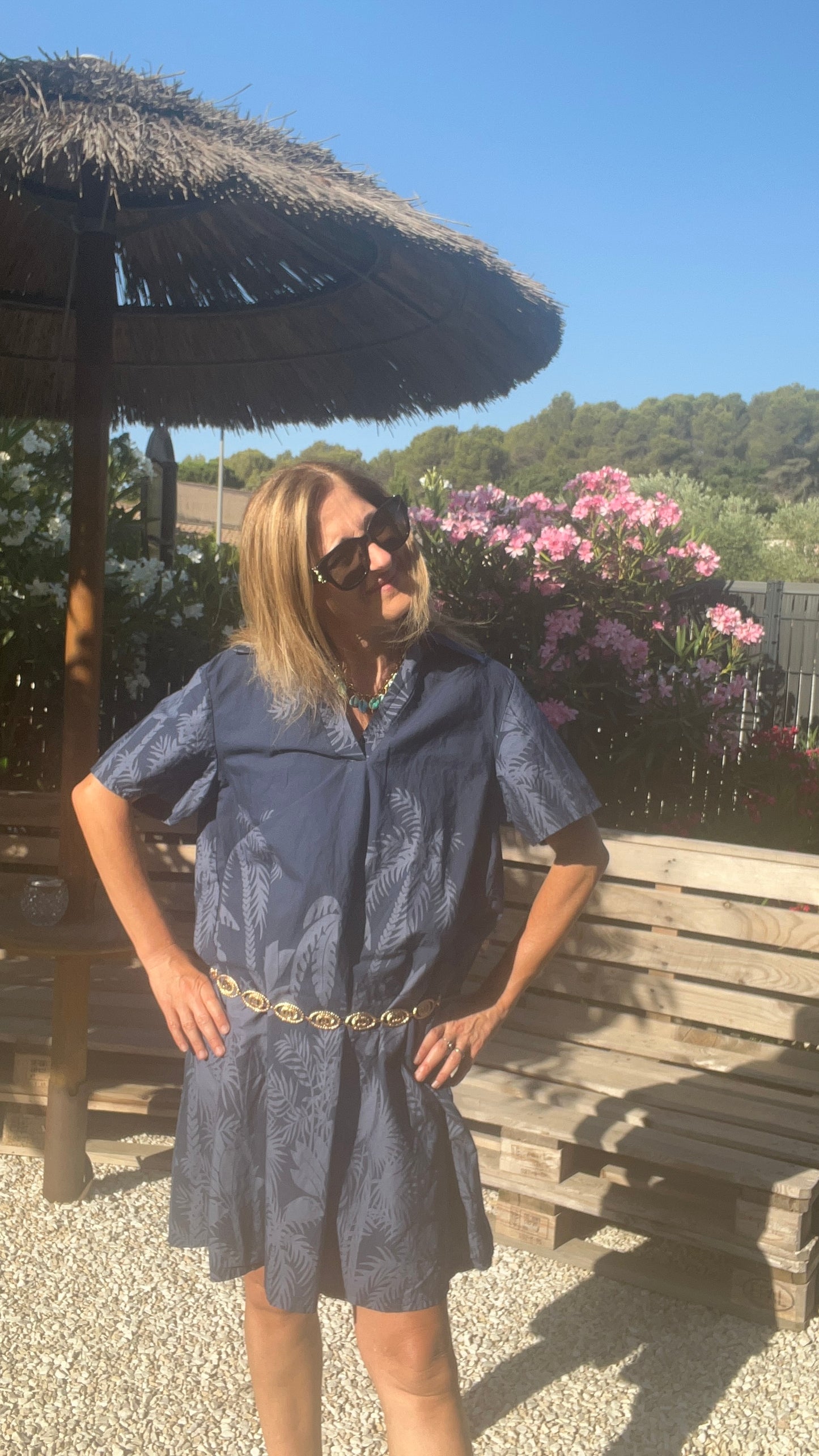 Robe bleu jean & marine "TROPIC"