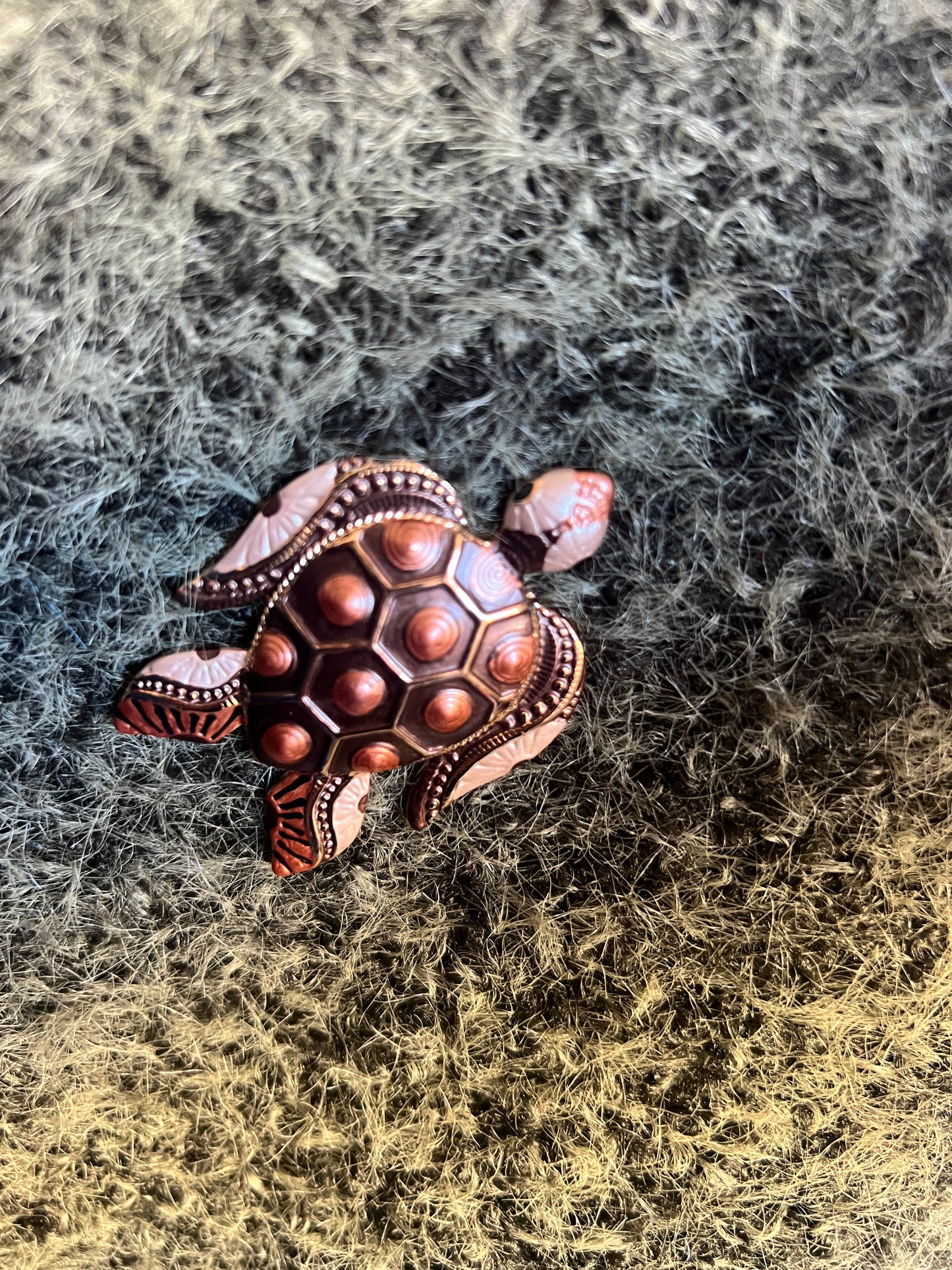 Broche chocolat « TORTUE »