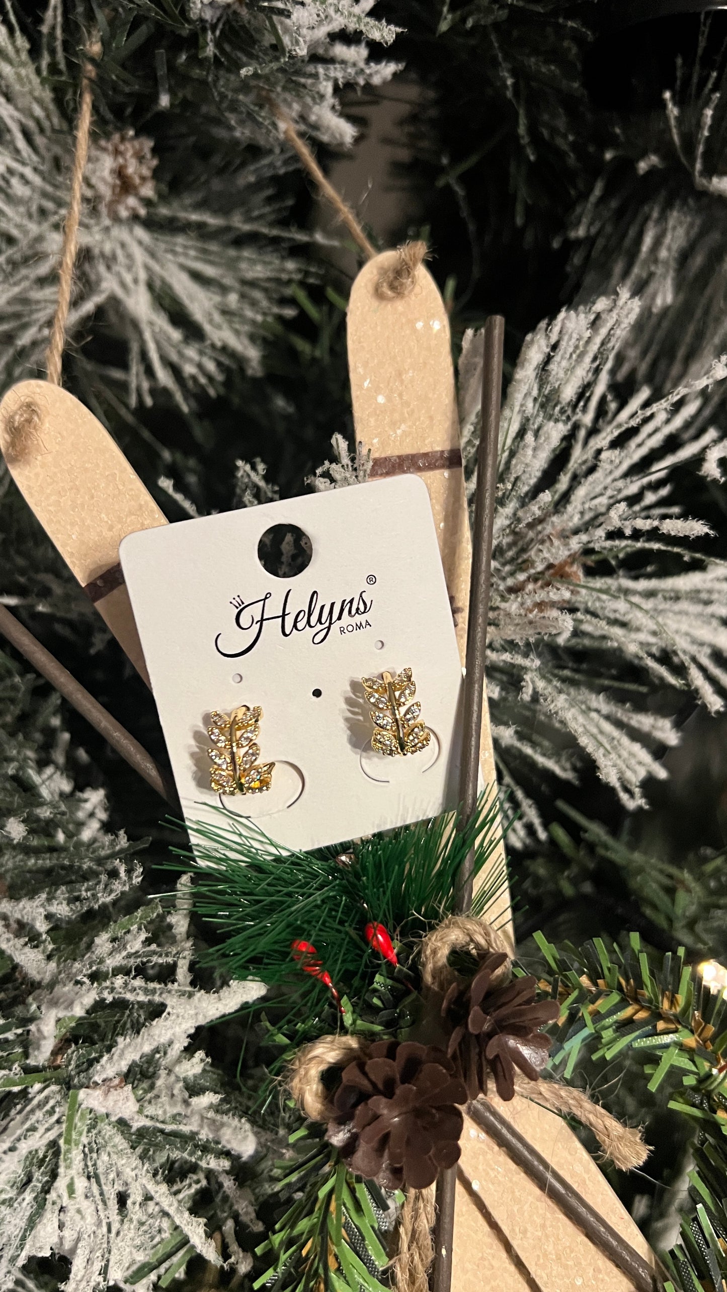 ANNEAUX DORES "MINI FEUILLES"