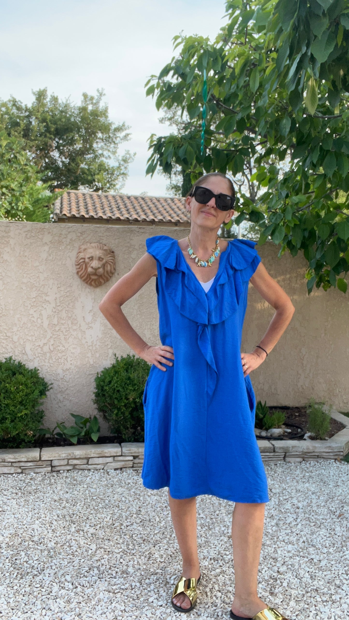 Robe bleu "MYKONOS"