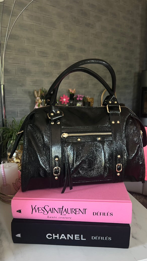 Sac noir en simil-cuir "Roxy"