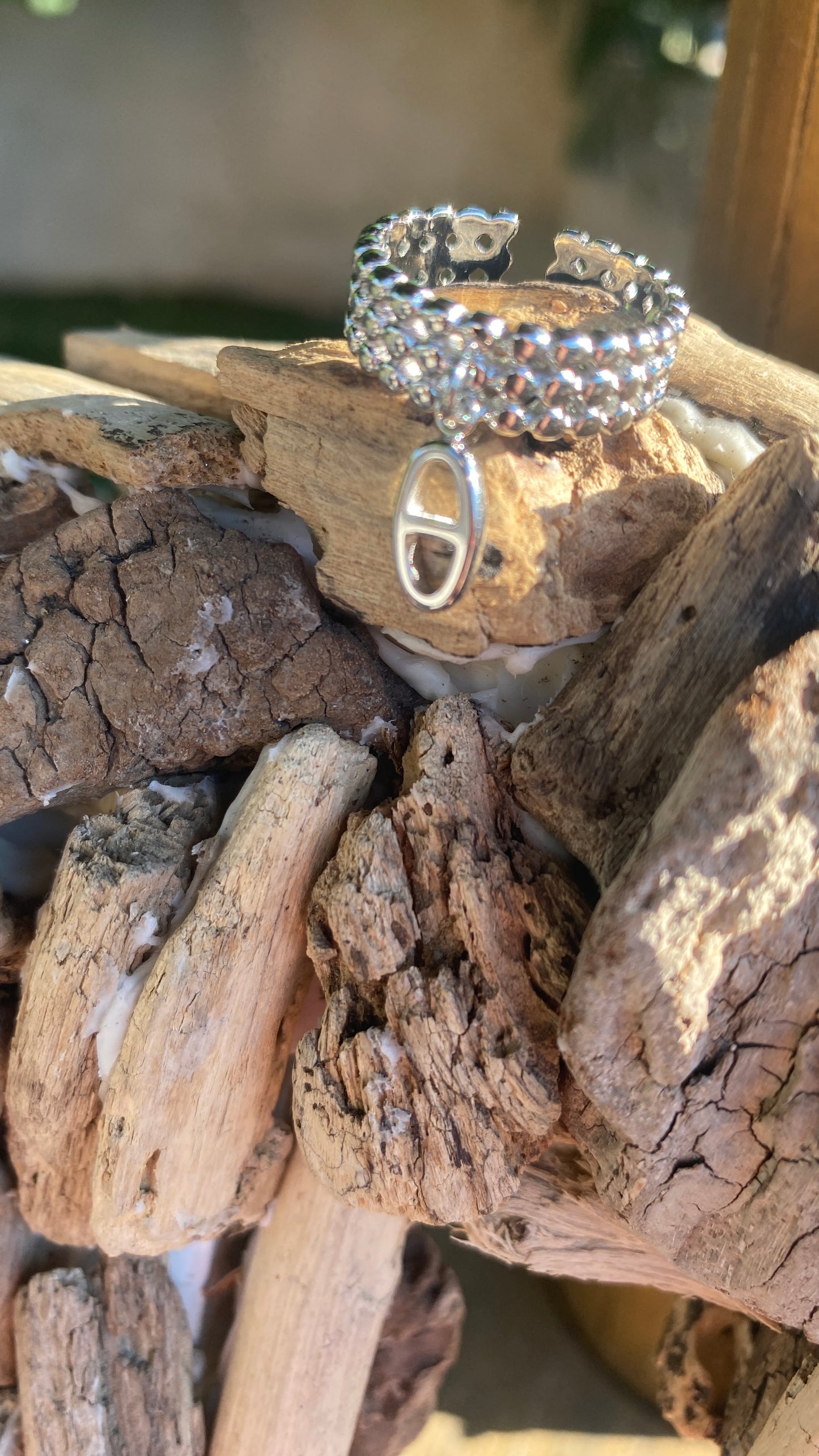 Bague argentée "Médaillon"
