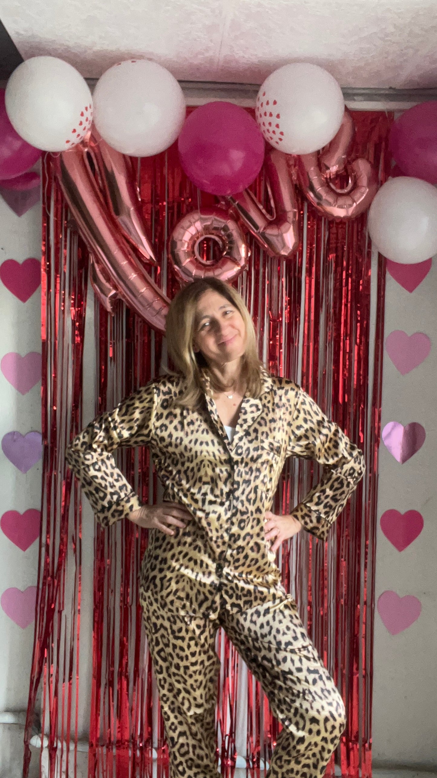 PYJAMA SATINE MANCHES LONGUE LEOPARD