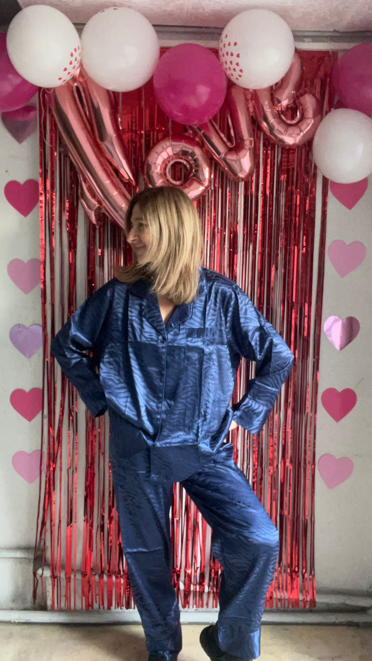 PYJAMA SATINE BLEU NUIT
