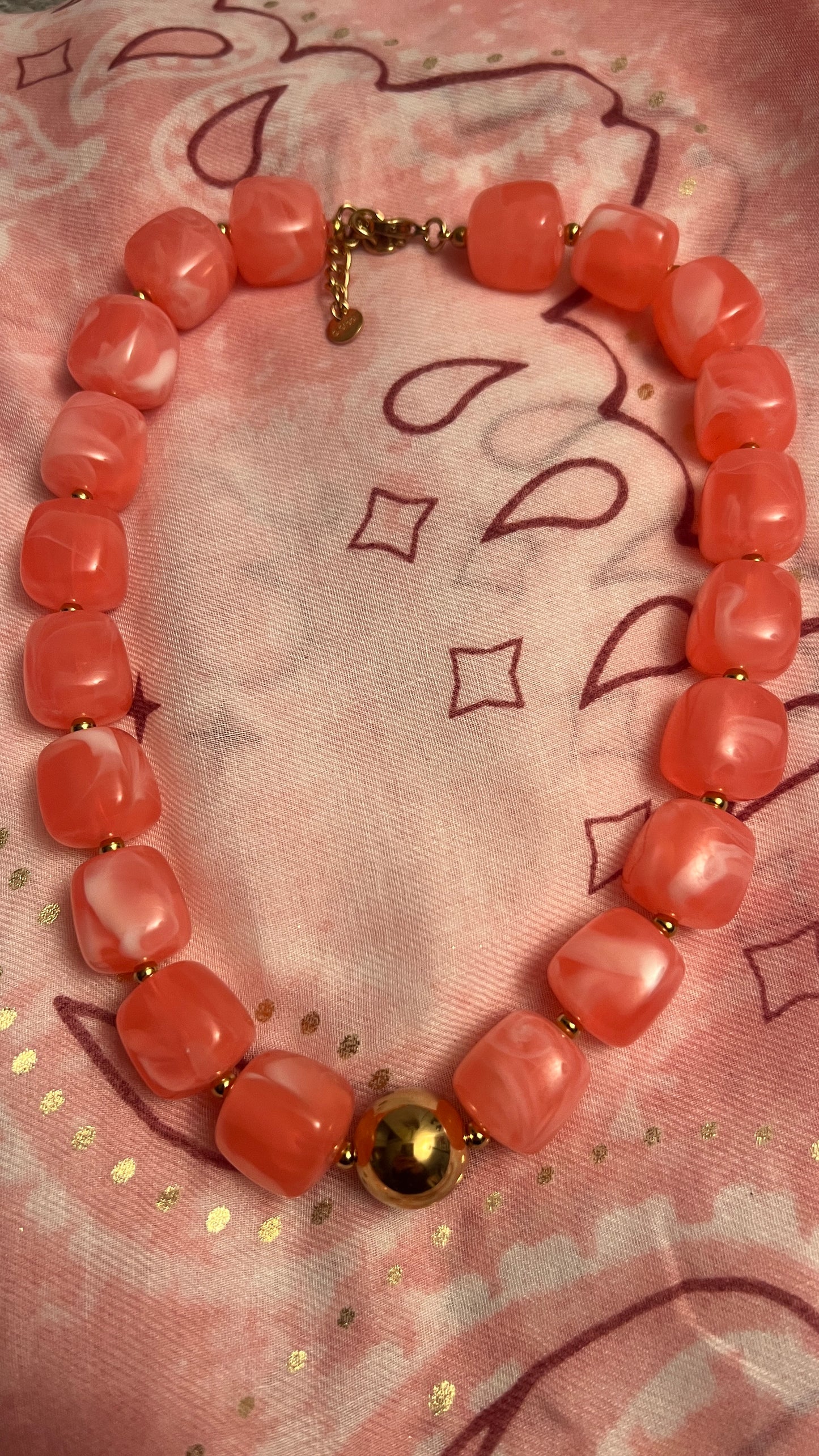 COLLIER RESINE COULEURS ETE "FLORA"