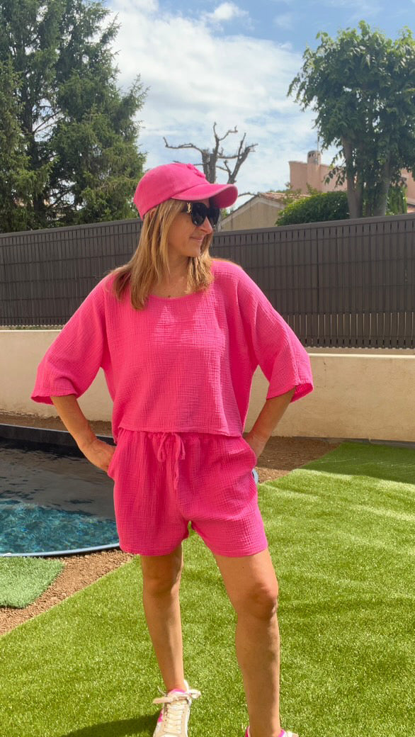 Tee-shirt fuchsia