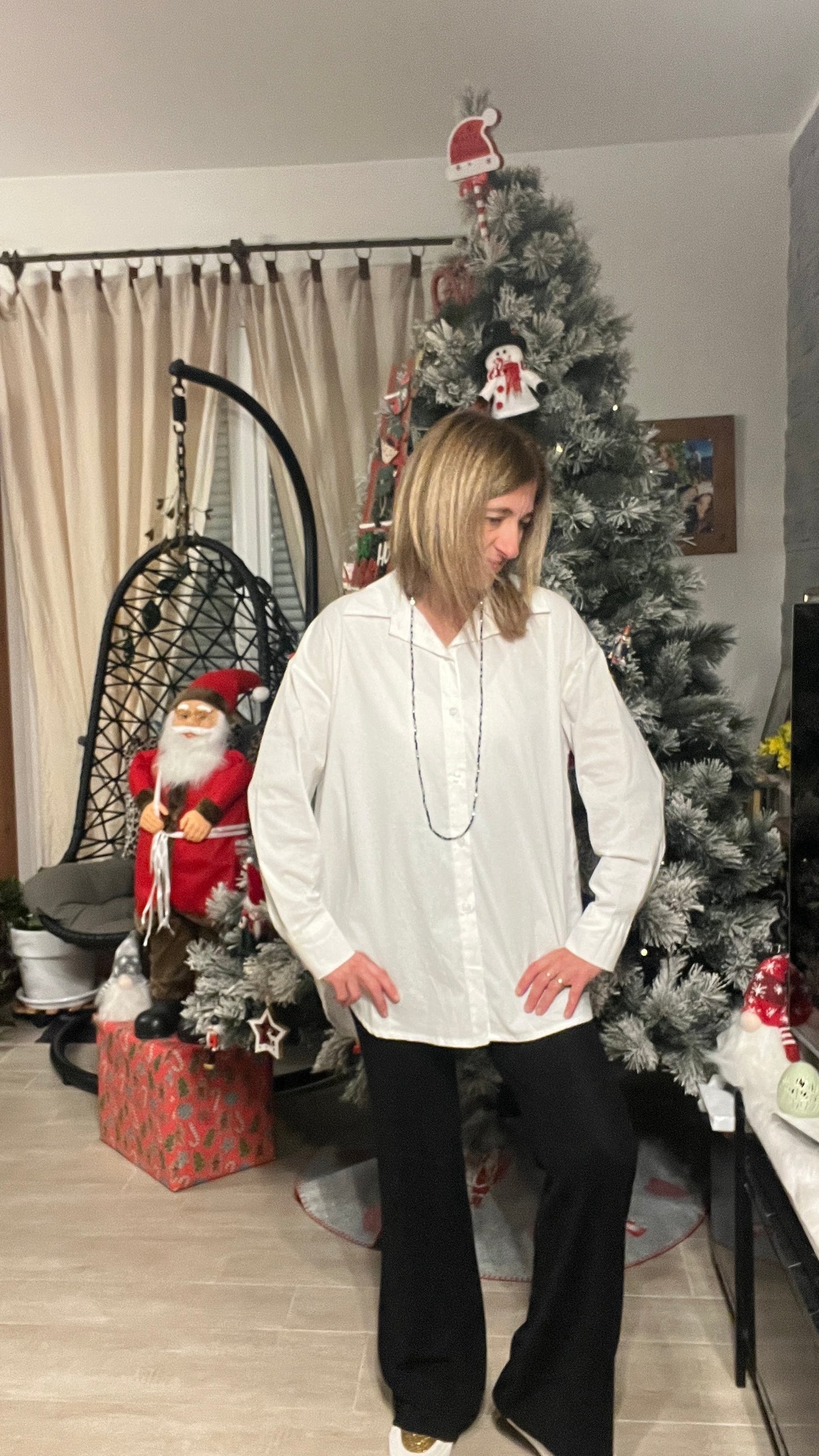 PANTALON FLUIDE NOIR PAILLETEE