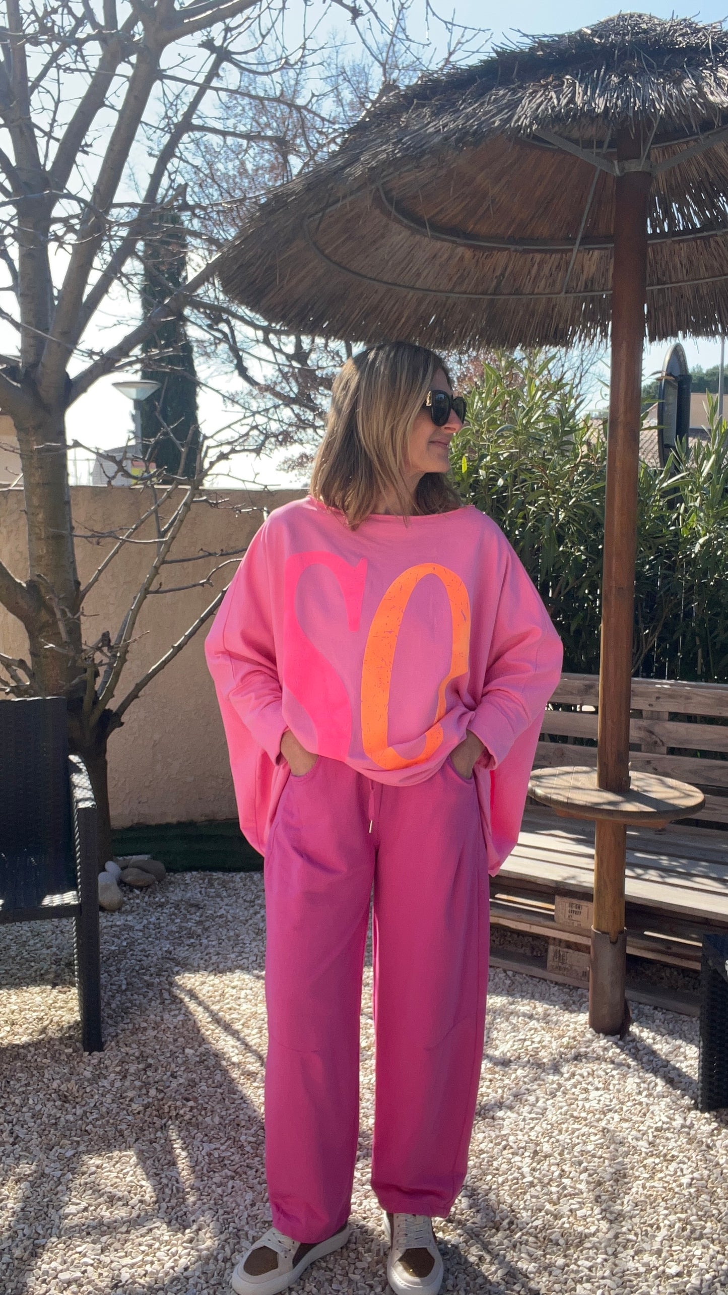 PANTALON JOGGING ROSE FUCHSIA "BALLOON PANTS"