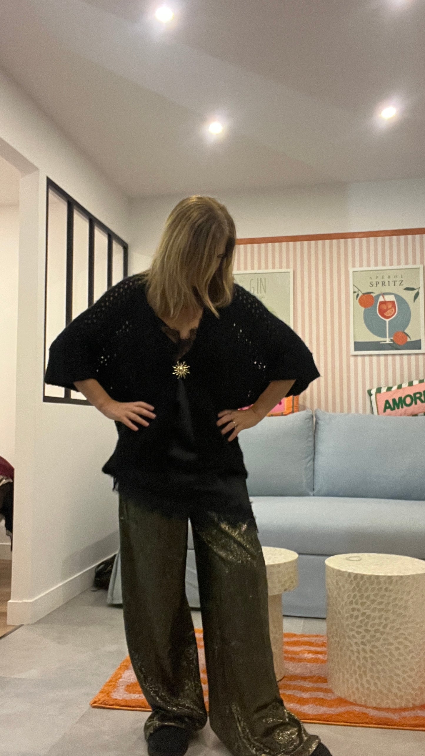 PANTALON FLUIDE DORE