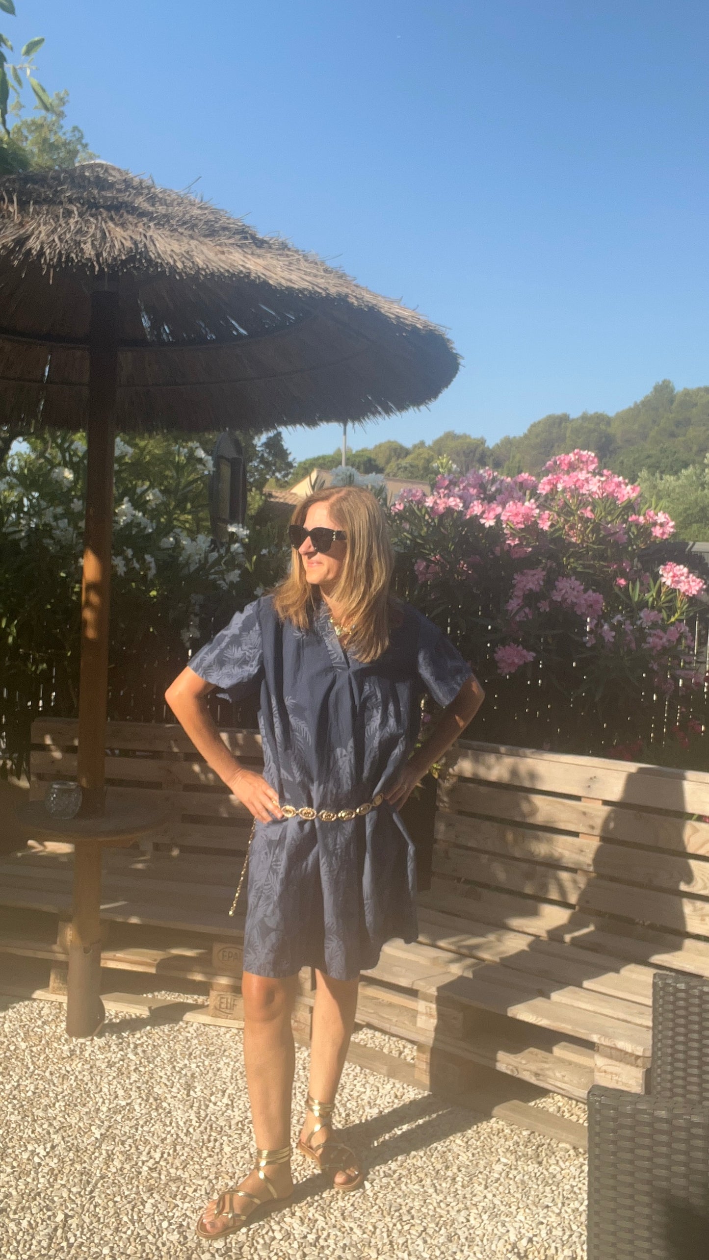 Robe bleu jean & marine "TROPIC"