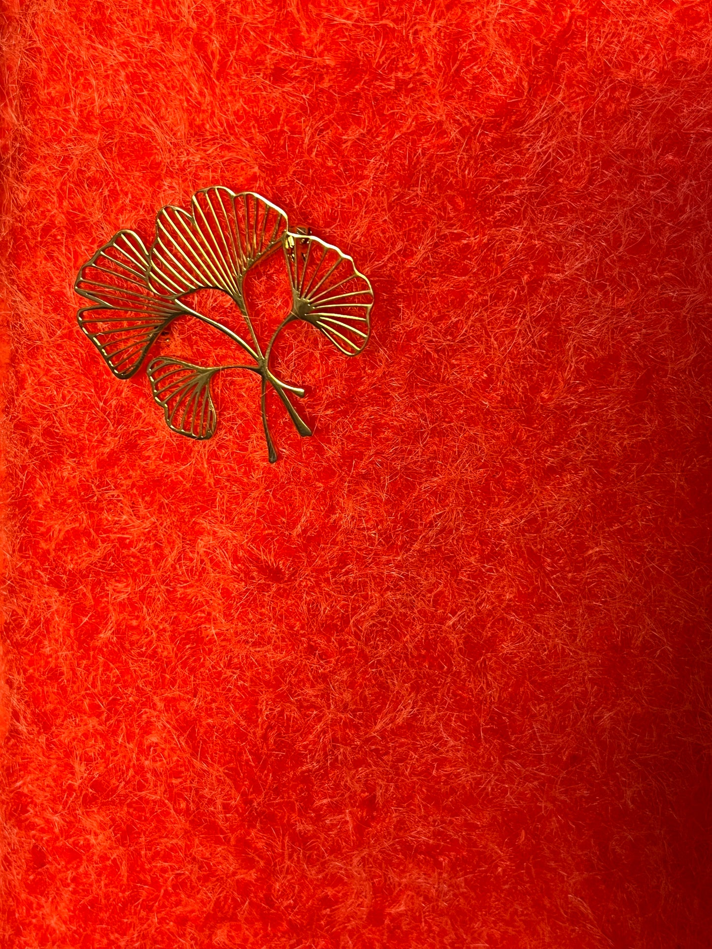 BROCHE DOREE PETITE GINKO
