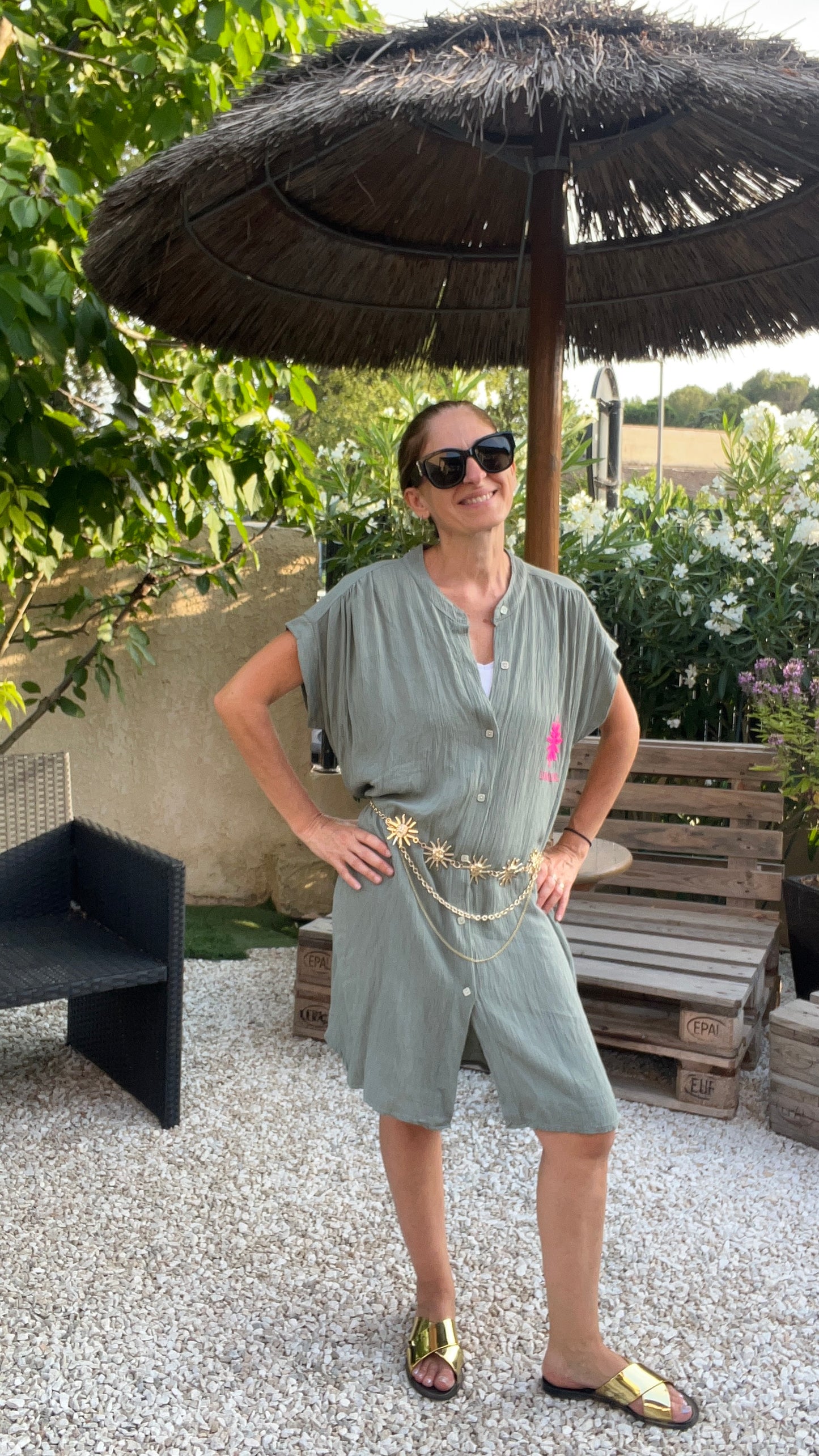 robe kaki "SOLEIL"