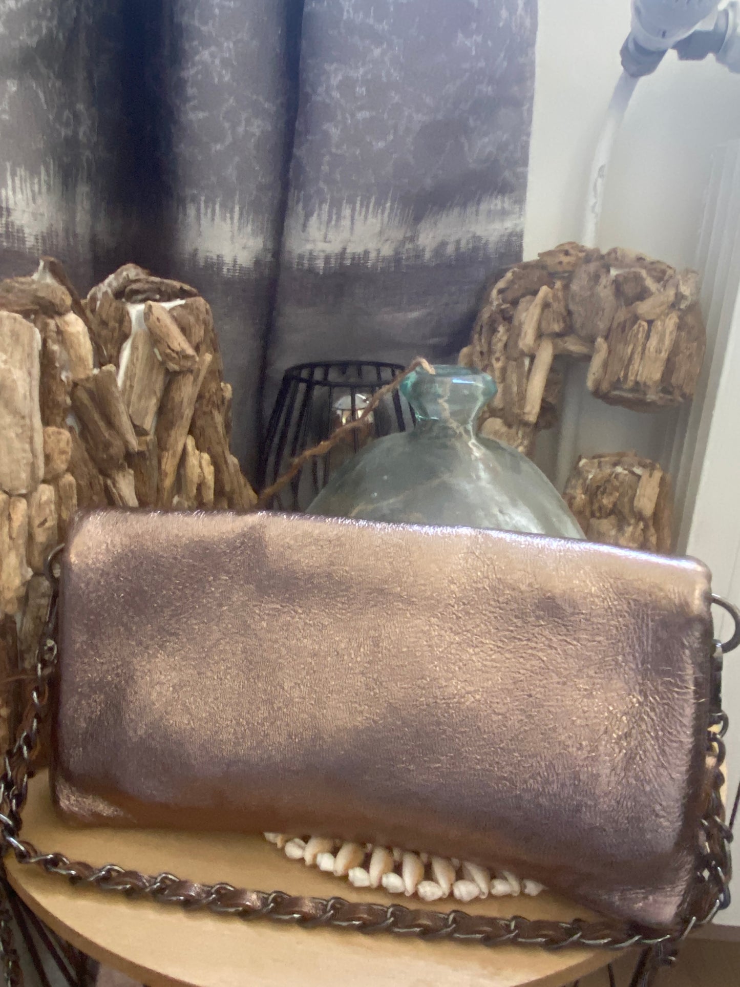 Pochette beige doré "Nina"