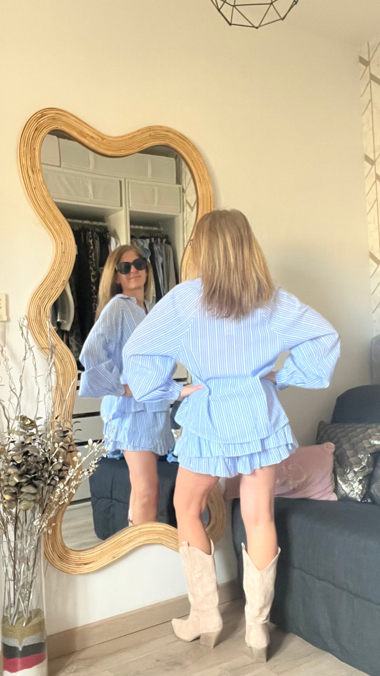 Jupe-short "bleuet"