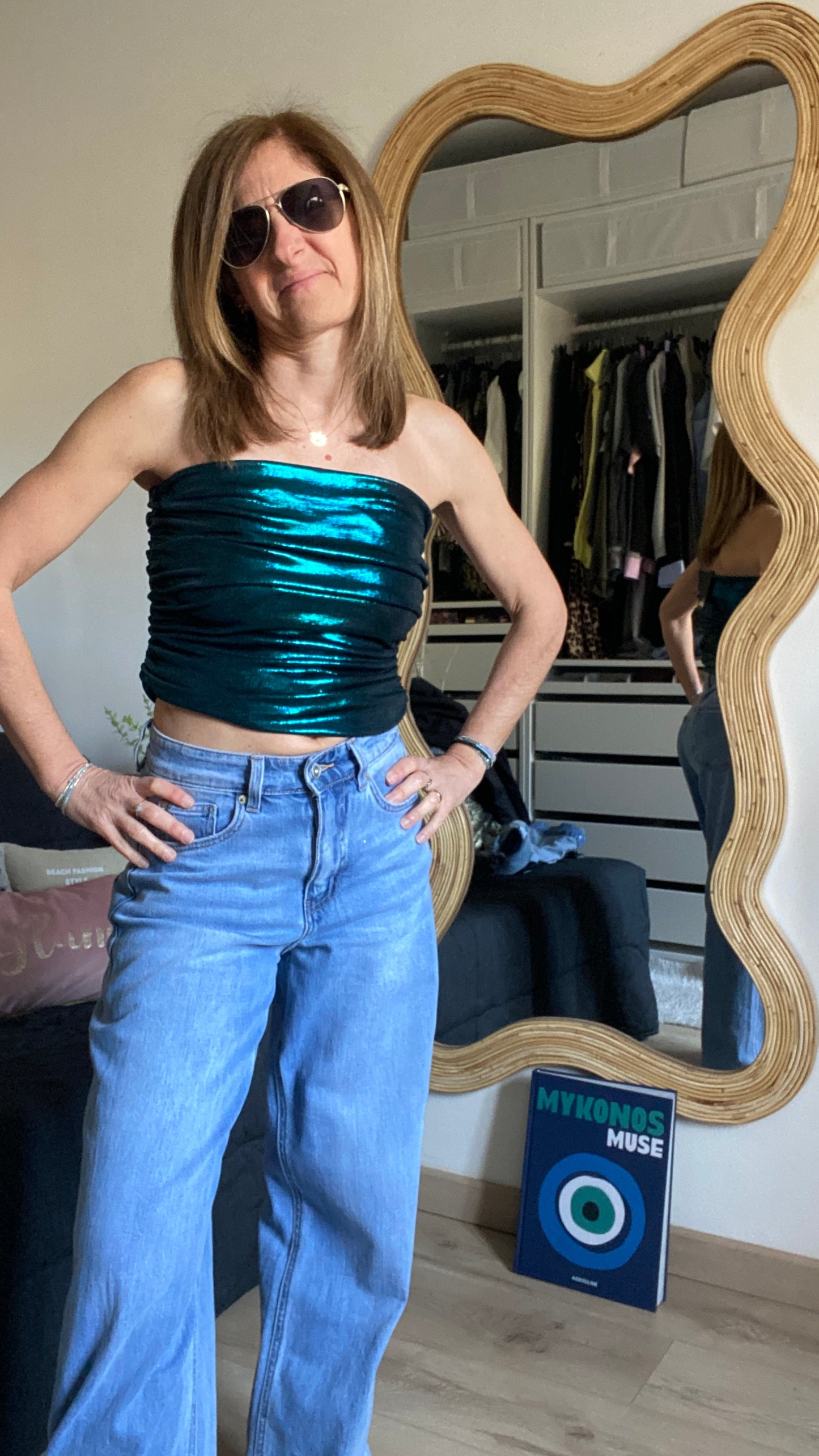 Top bleu brillant Kelly