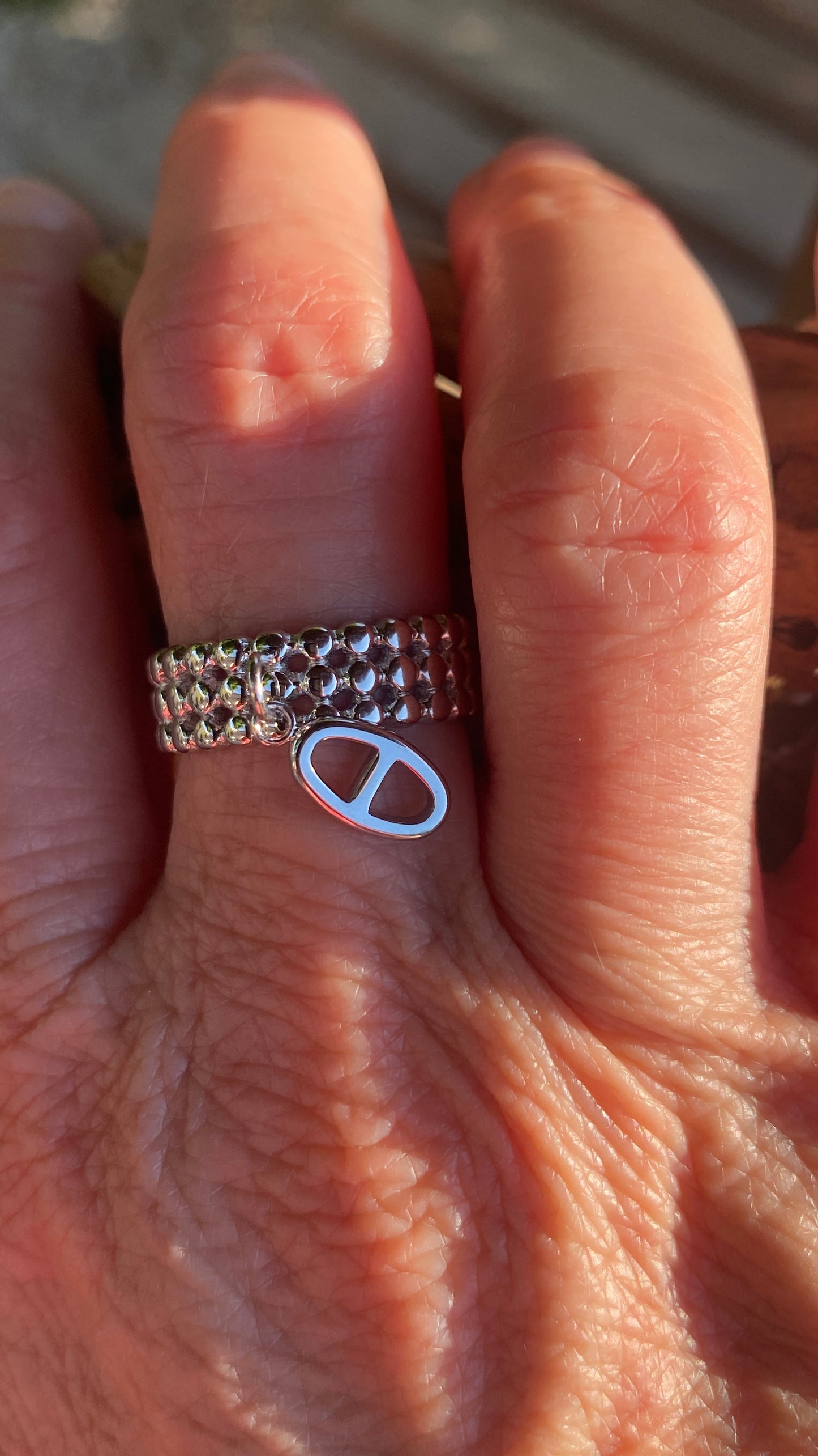 Bague argentée "Médaillon"