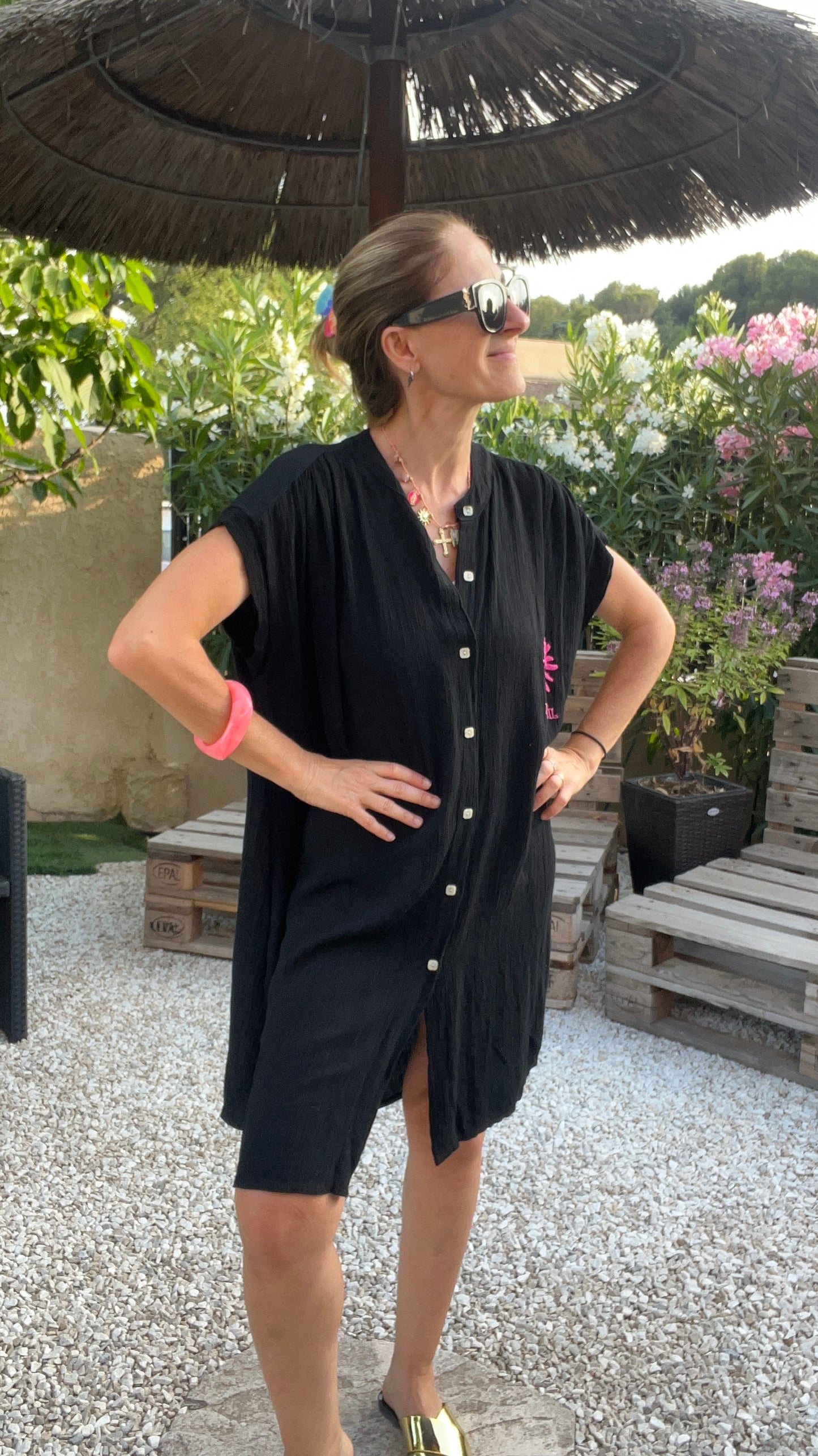 robe noire "SOLEIL"