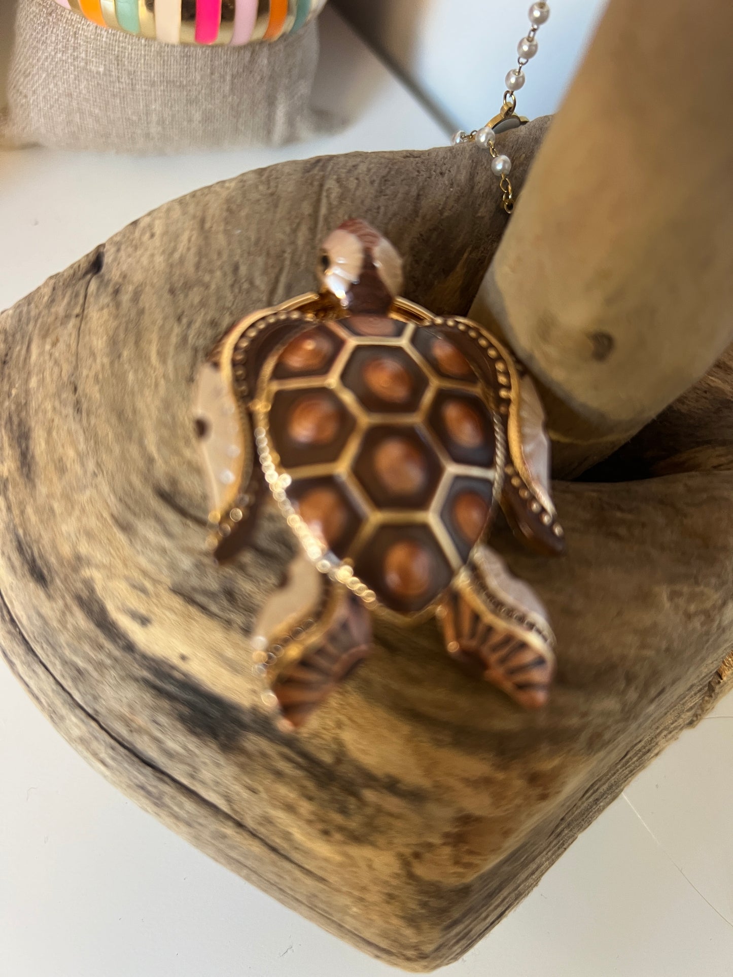 Broche chocolat « TORTUE »