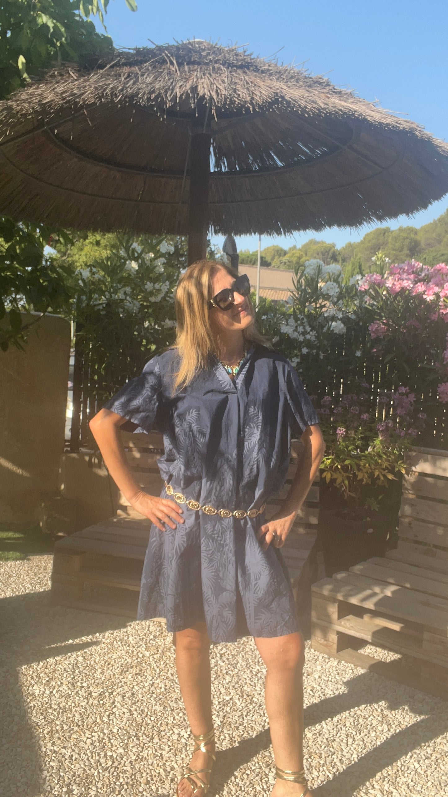 Robe bleu jean & marine "TROPIC"