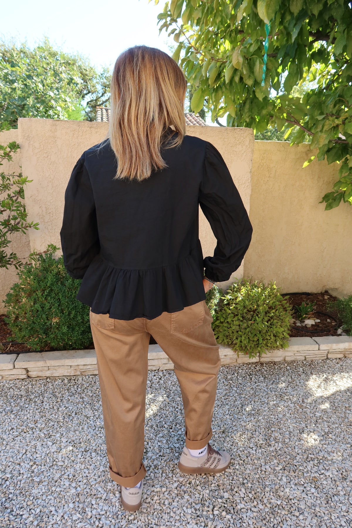 PANTALON CHINO CAMEL EN TOILE