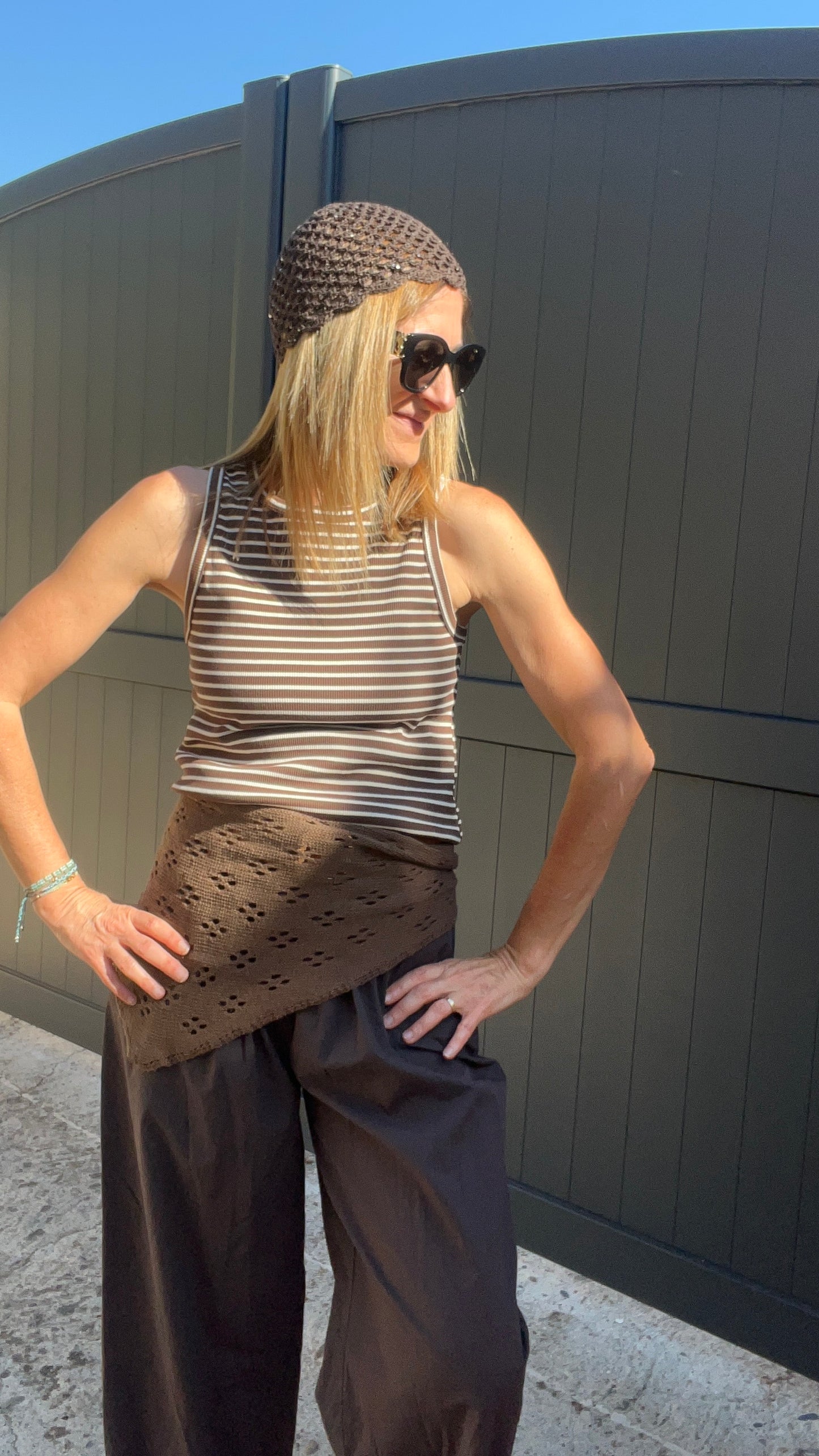 PANTALON CHOCOLAT EN COTON